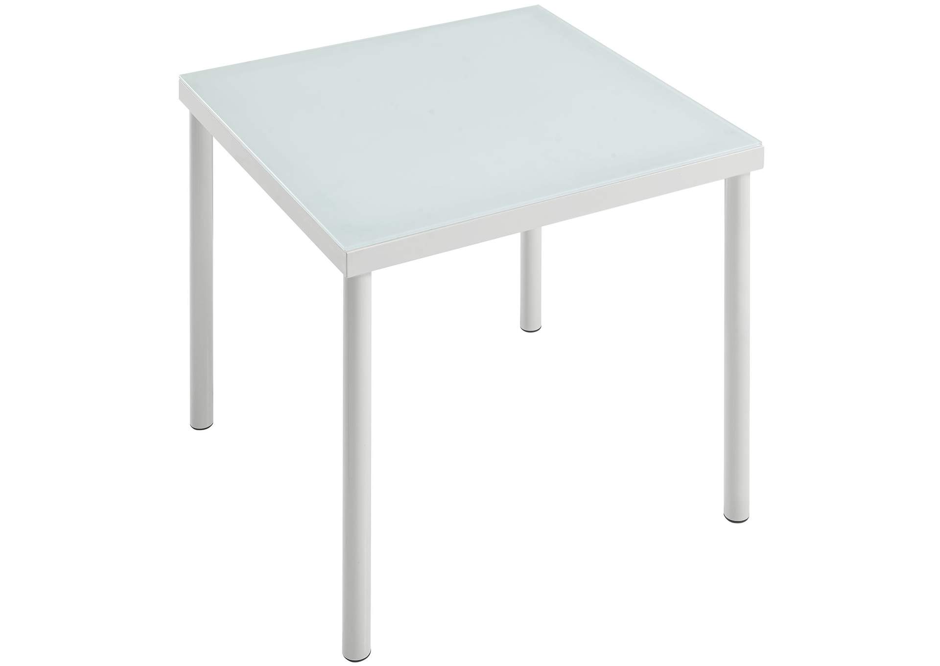White Harmony Outdoor Patio Aluminum Side Table,Modway