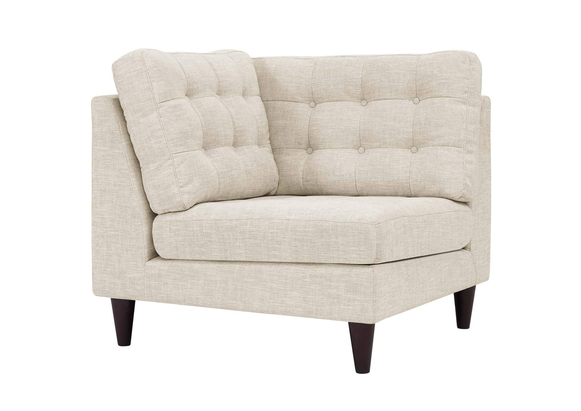 Beige Empress Upholstered Fabric Corner Sofa,Modway