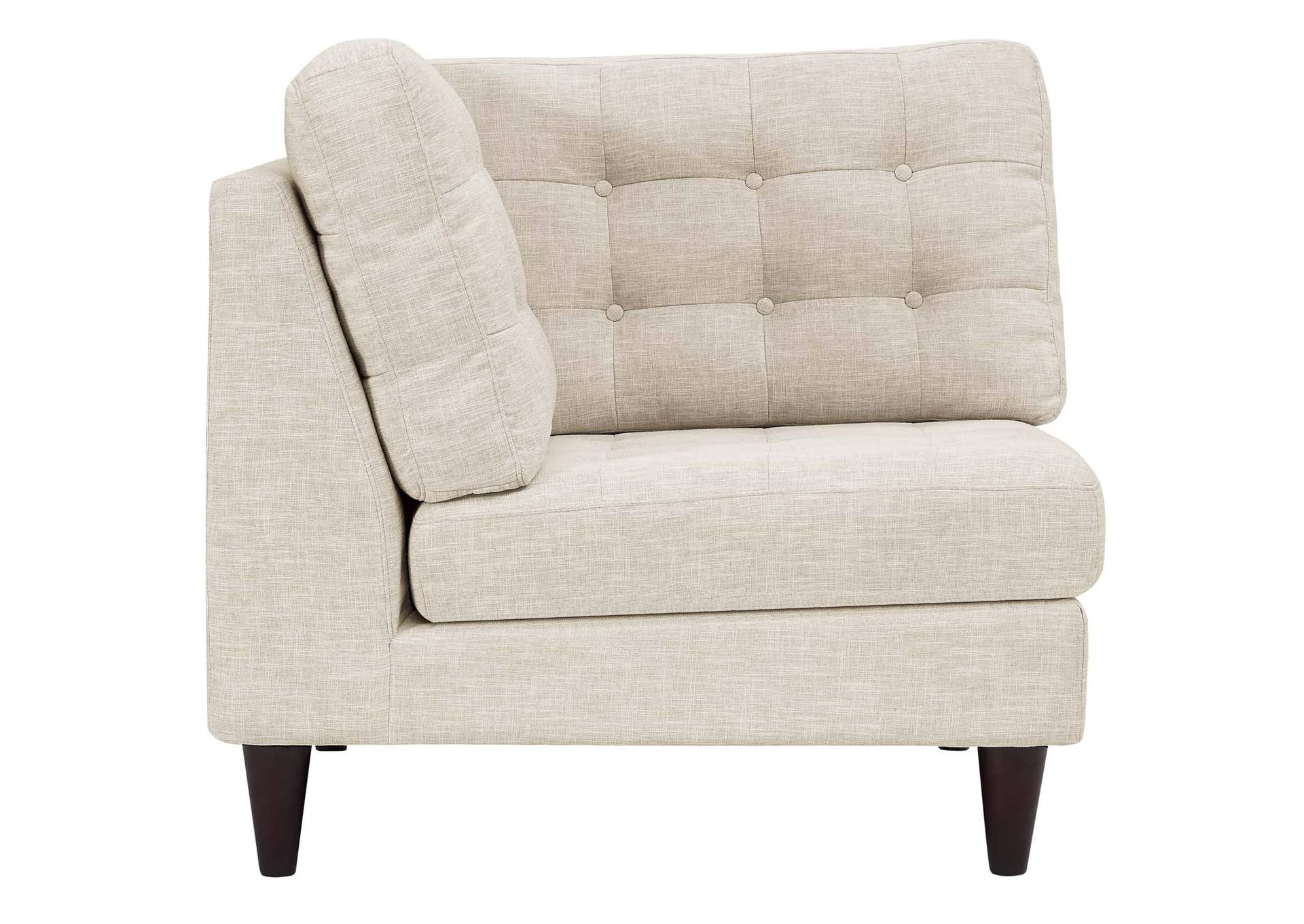 Beige Empress Upholstered Fabric Corner Sofa,Modway