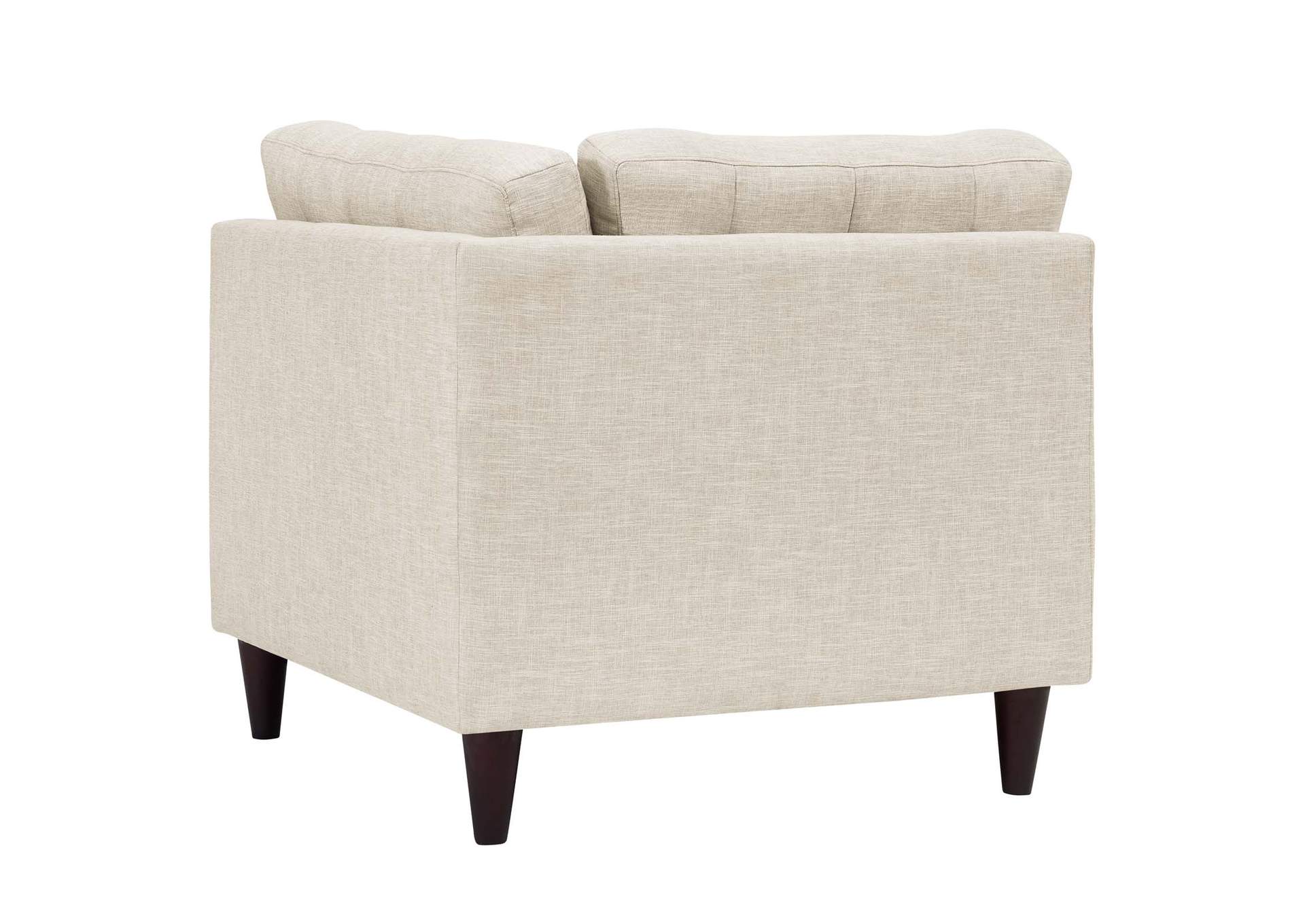 Beige Empress Upholstered Fabric Corner Sofa,Modway