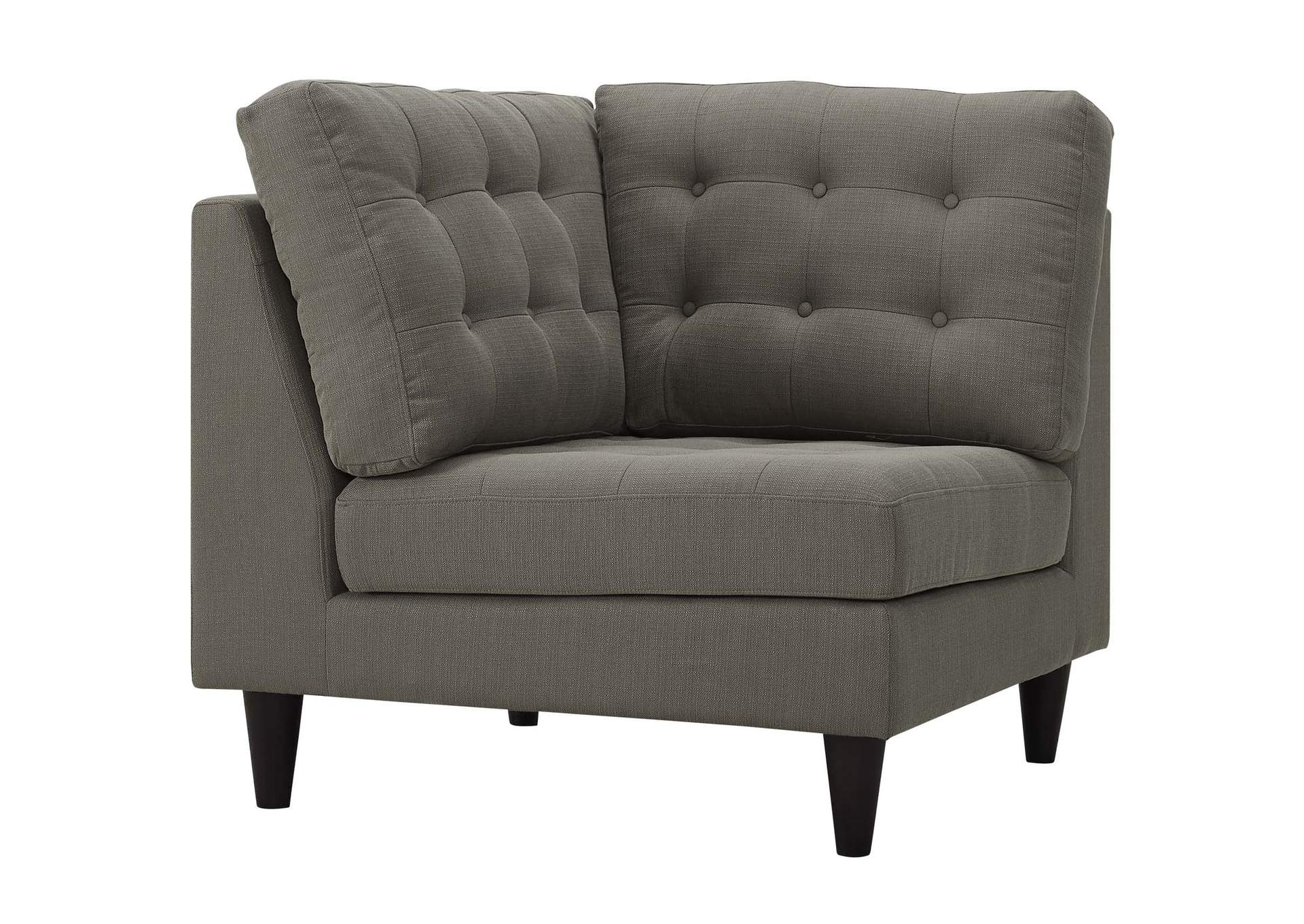 Granite Empress Upholstered Fabric Corner Sofa,Modway