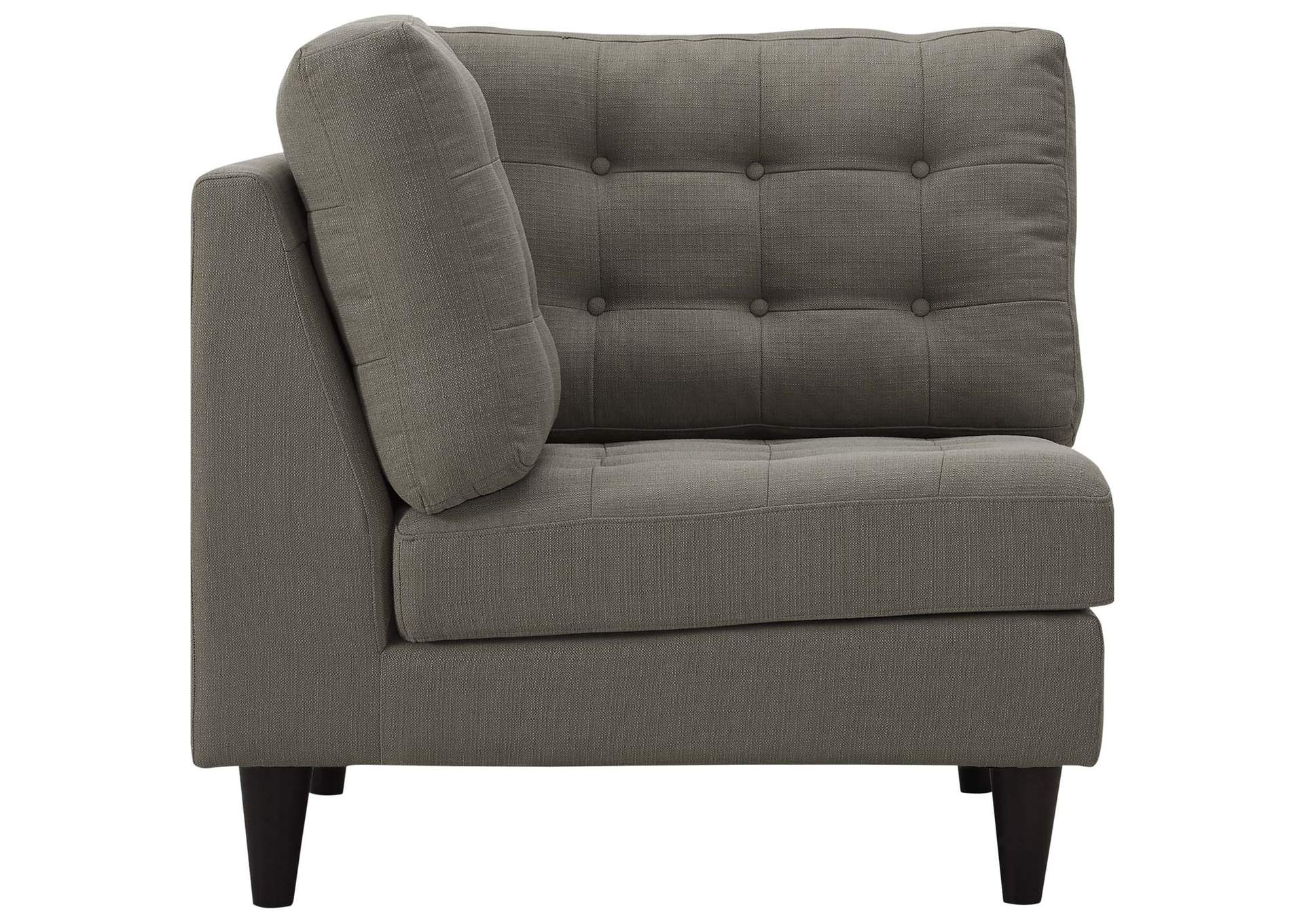 Granite Empress Upholstered Fabric Corner Sofa,Modway