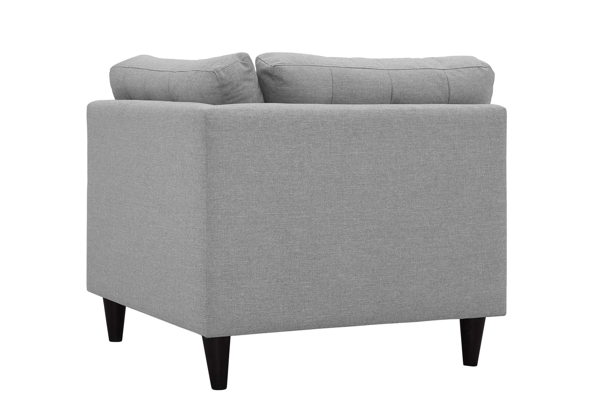 Light Gray Empress Upholstered Fabric Corner Sofa,Modway