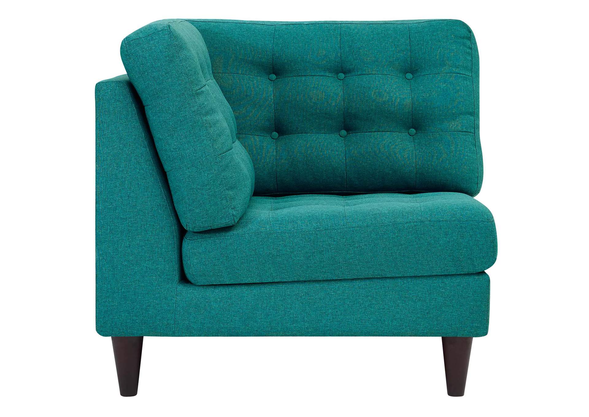 Teal Empress Upholstered Fabric Corner Sofa,Modway