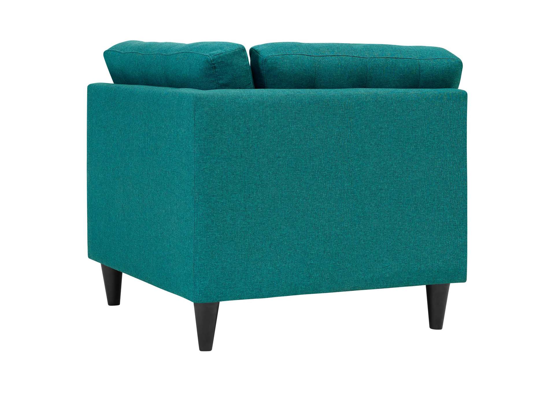 Teal Empress Upholstered Fabric Corner Sofa,Modway