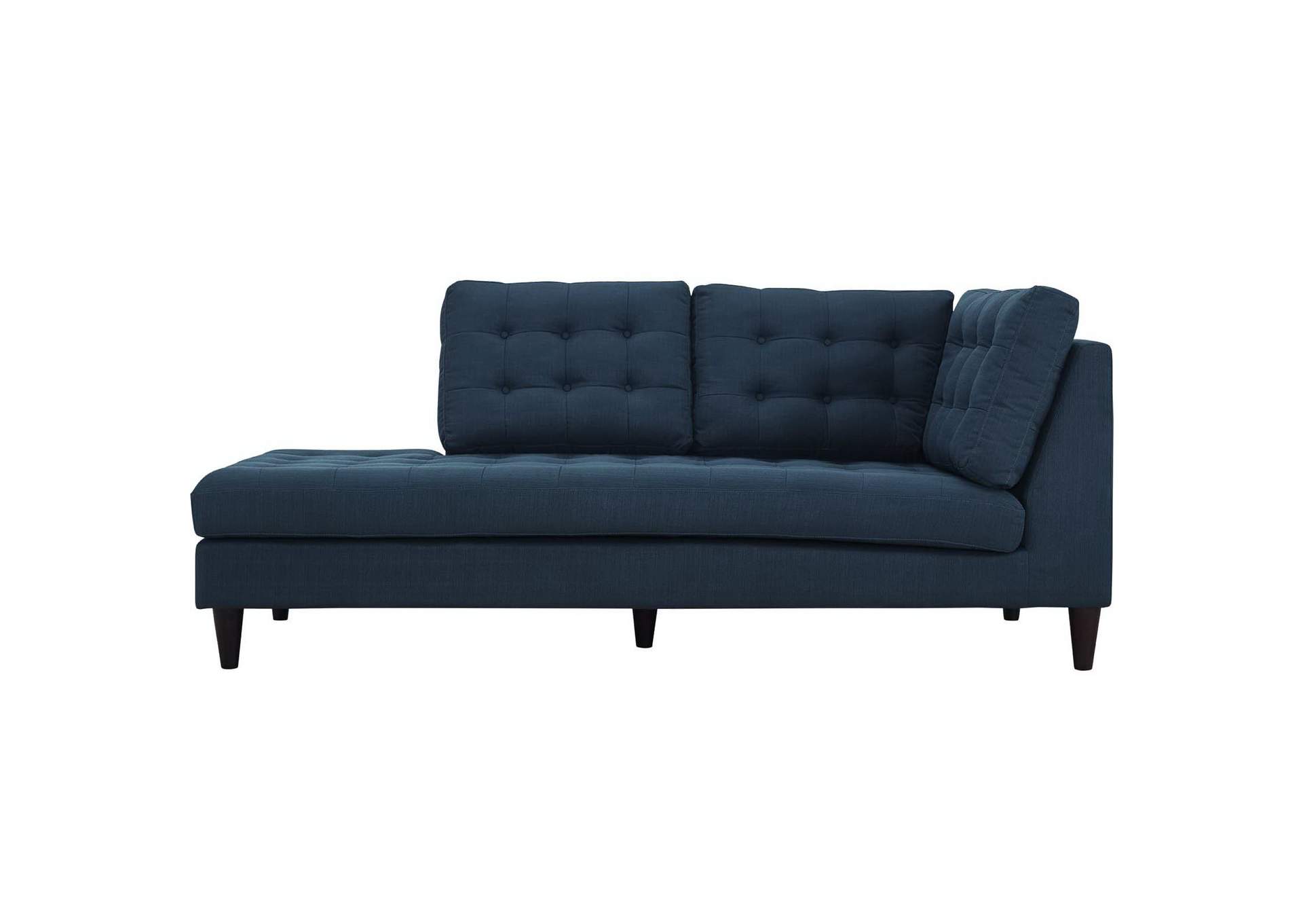 Empress Azure Blue Upholstered Fabric Left Facing Bumper,Modway