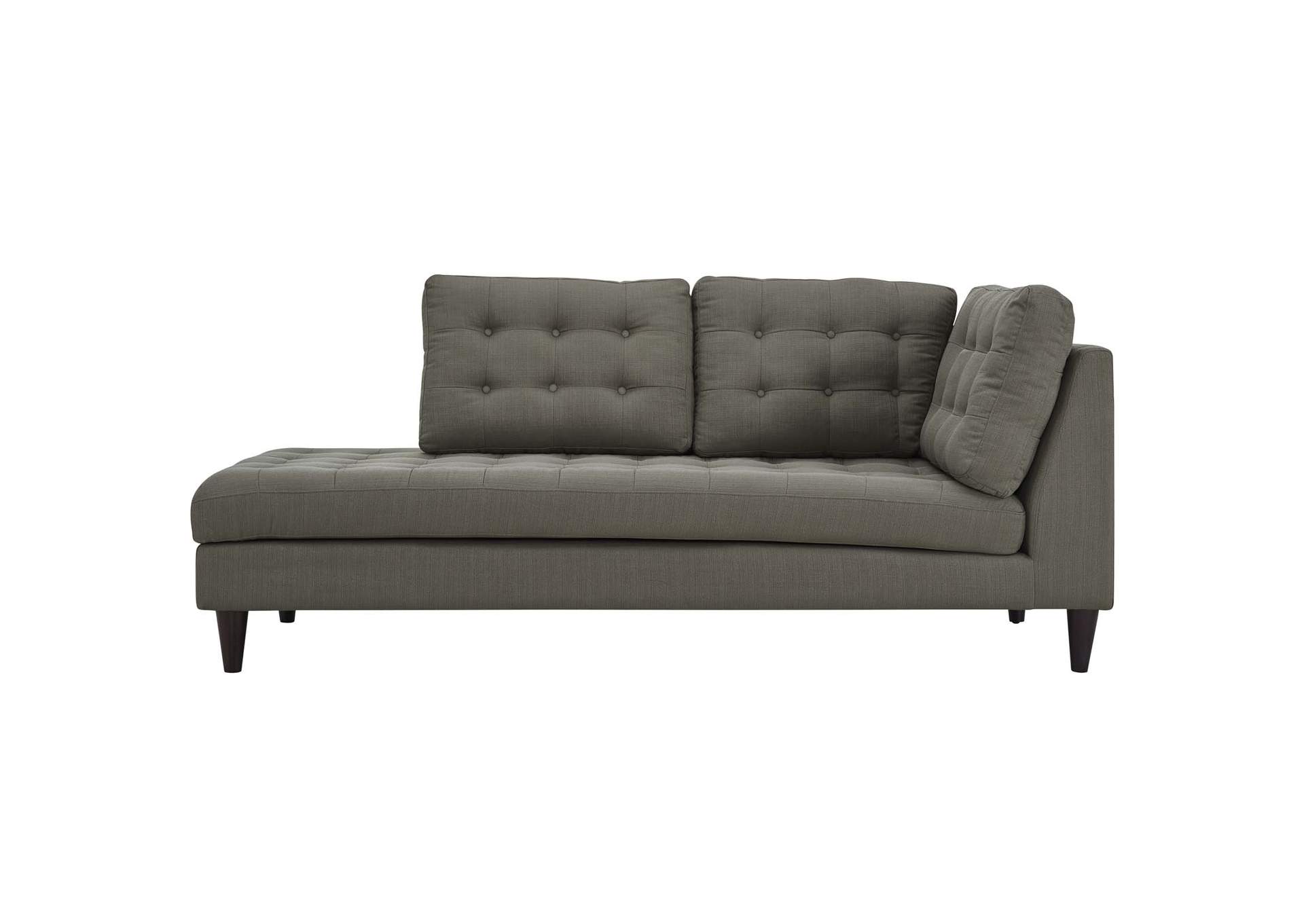 Empress Granite Upholstered Fabric Left Facing Bumper,Modway