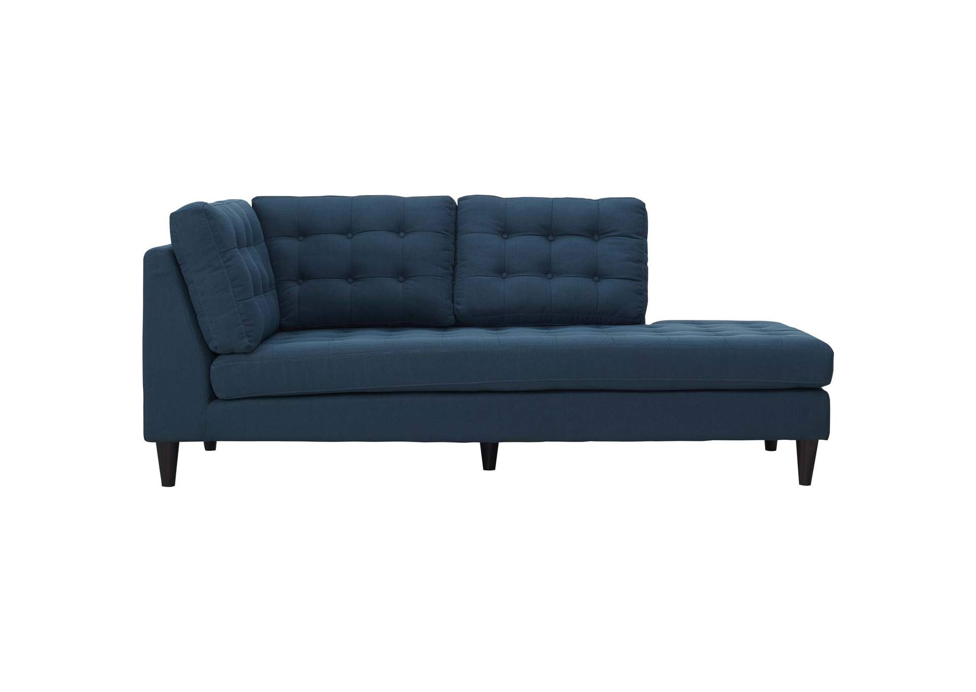 Empress Azure Blue Upholstered Fabric Right Facing Bumper,Modway