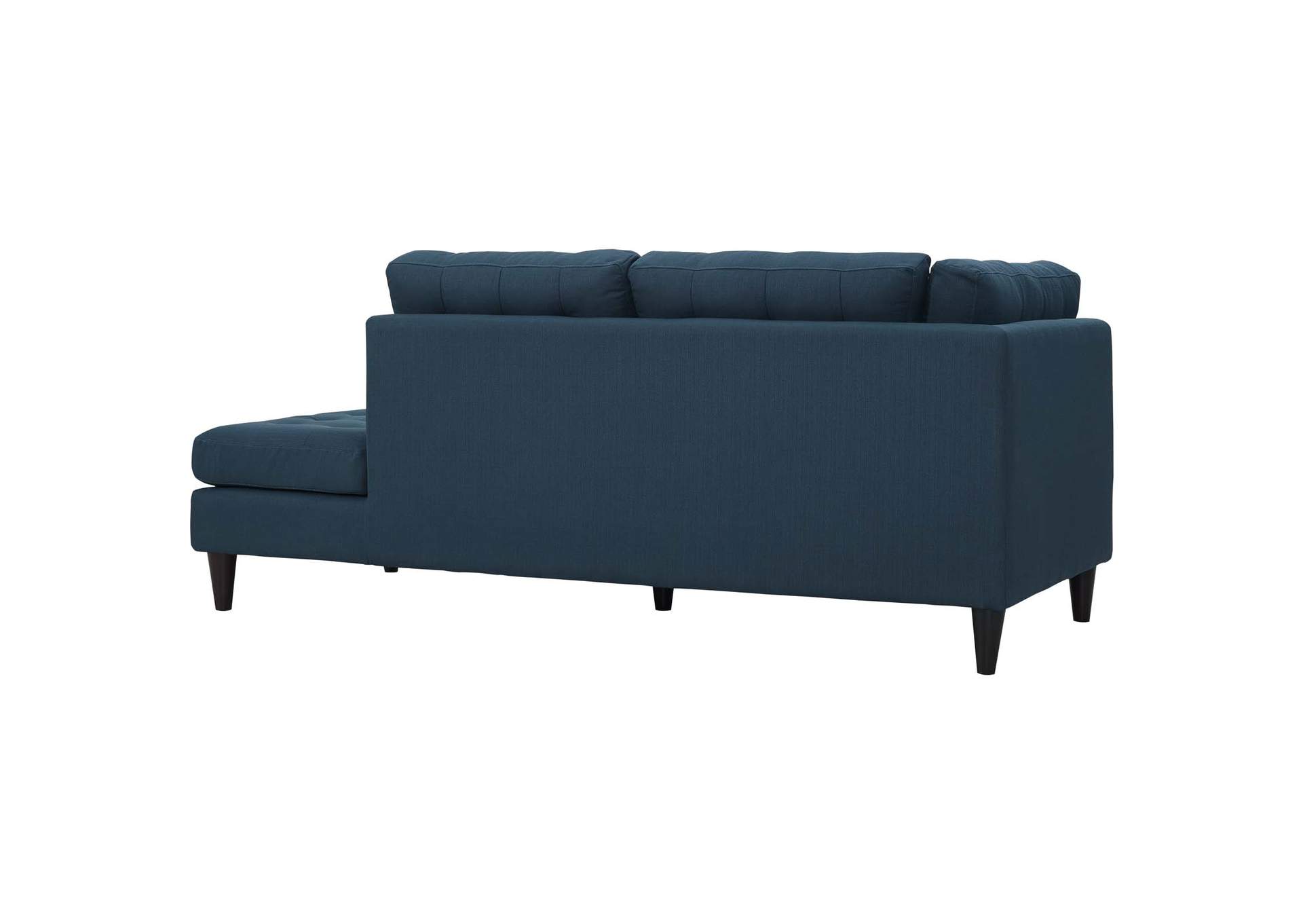 Empress Azure Blue Upholstered Fabric Right Facing Bumper,Modway