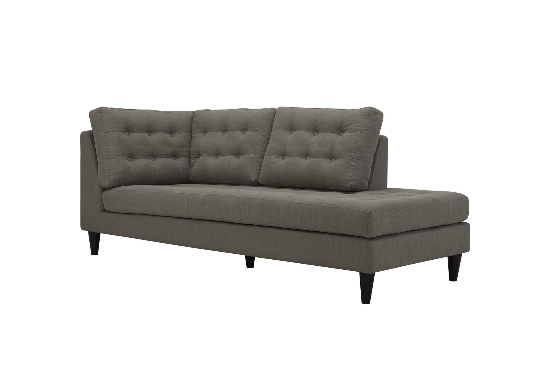 Empress Granite Upholstered Fabric Right Facing Bumper,Modway