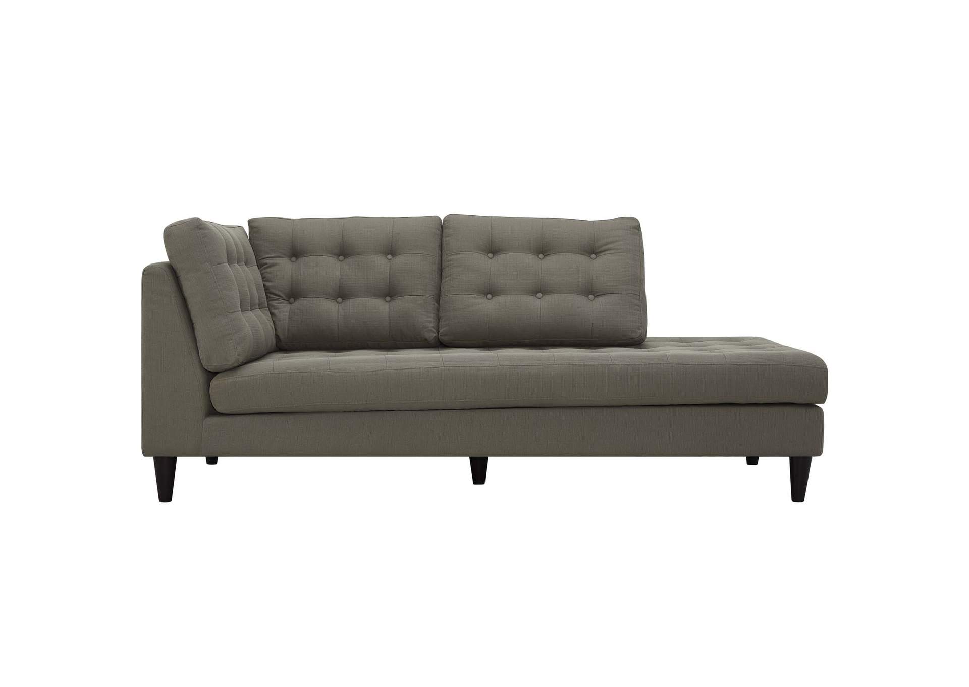 Empress Granite Upholstered Fabric Right Facing Bumper,Modway
