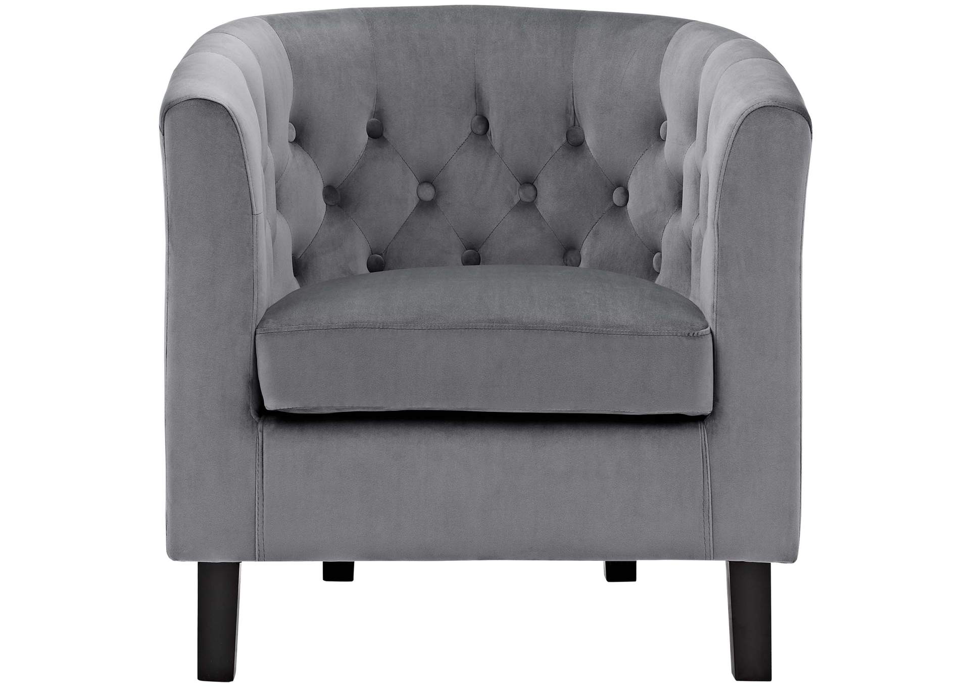 Gray Prospect Performance Velvet Arm Chair,Modway