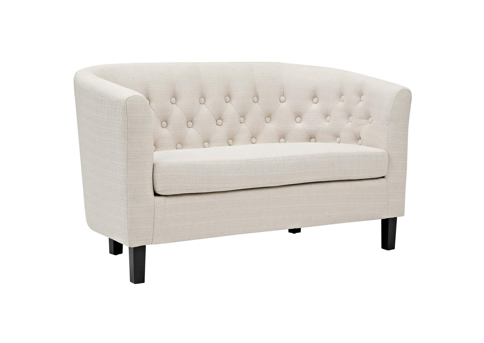 Beige Prospect Upholstered Fabric Loveseat,Modway