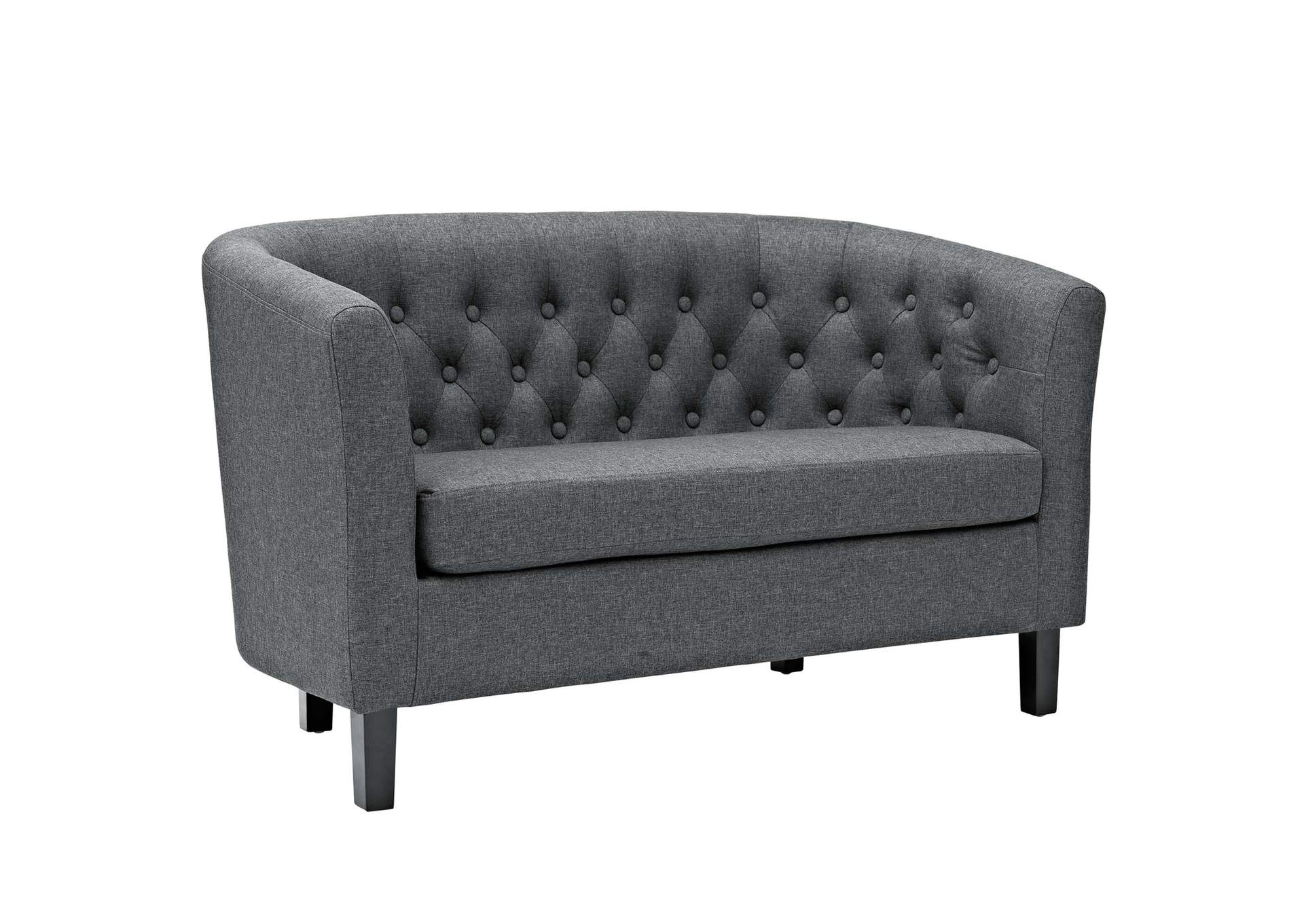 Gray Prospect Upholstered Fabric Loveseat,Modway