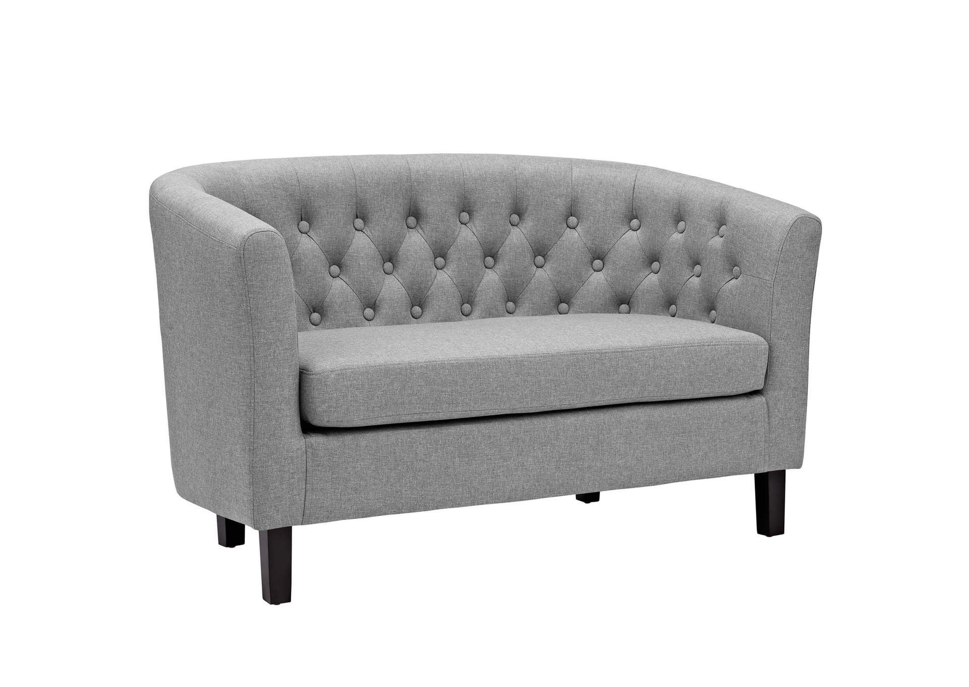 Light Gray Prospect Upholstered Fabric Loveseat,Modway