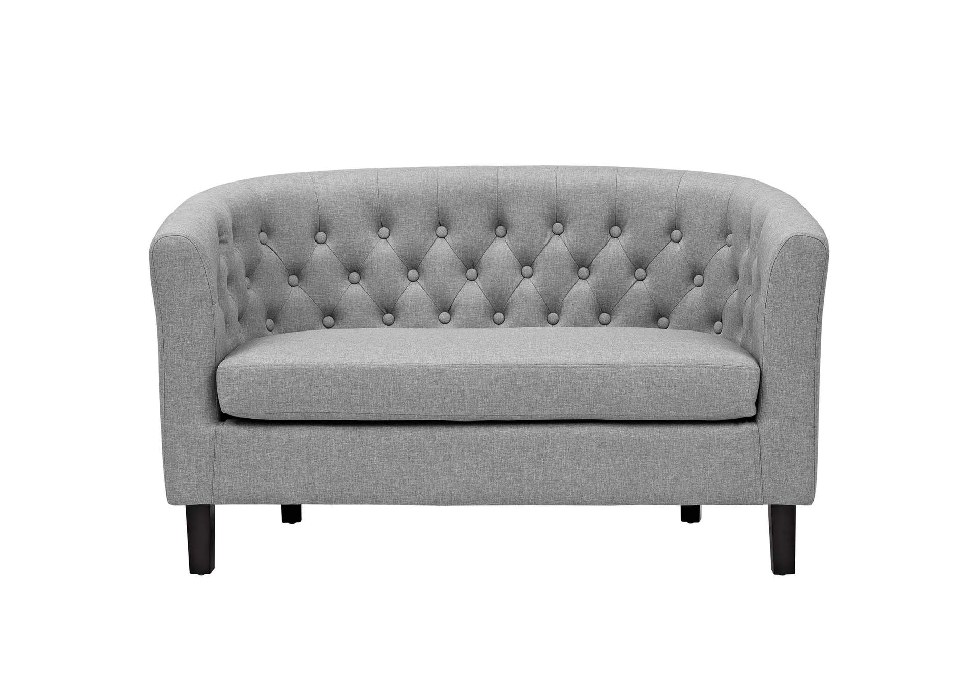 Light Gray Prospect Upholstered Fabric Loveseat,Modway