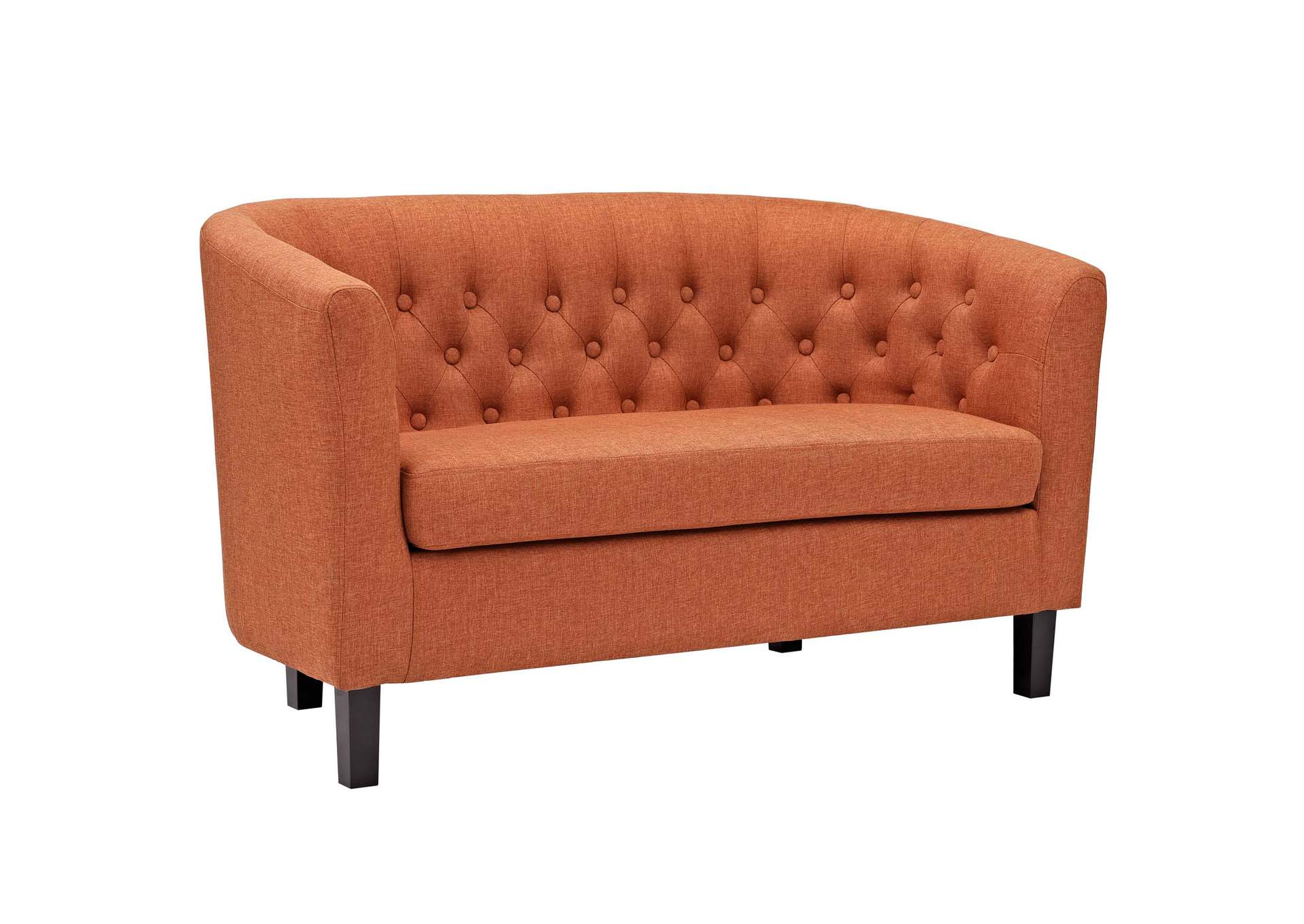 Orange Prospect Upholstered Fabric Loveseat,Modway