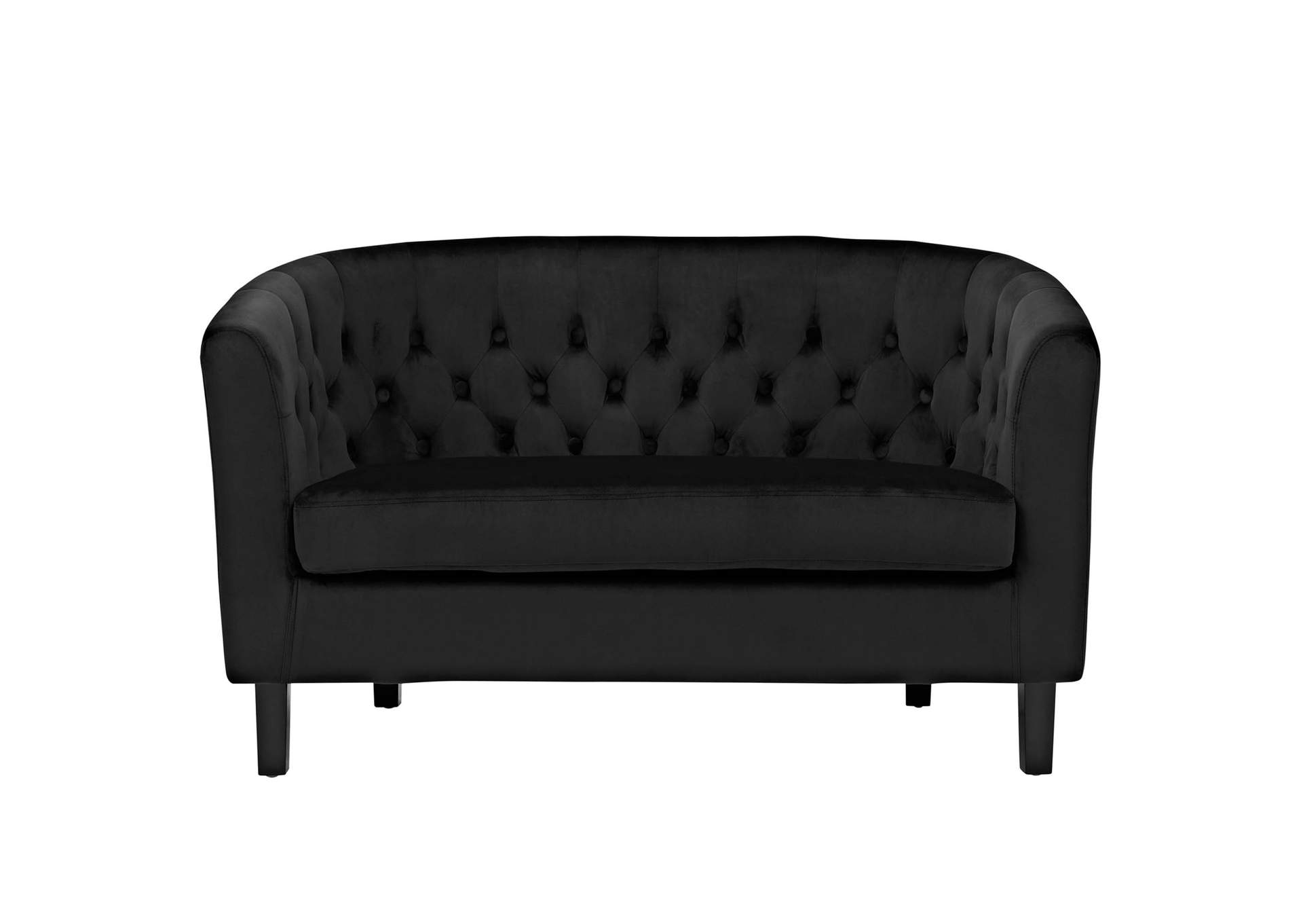 Black Prospect Performance Velvet Loveseat,Modway