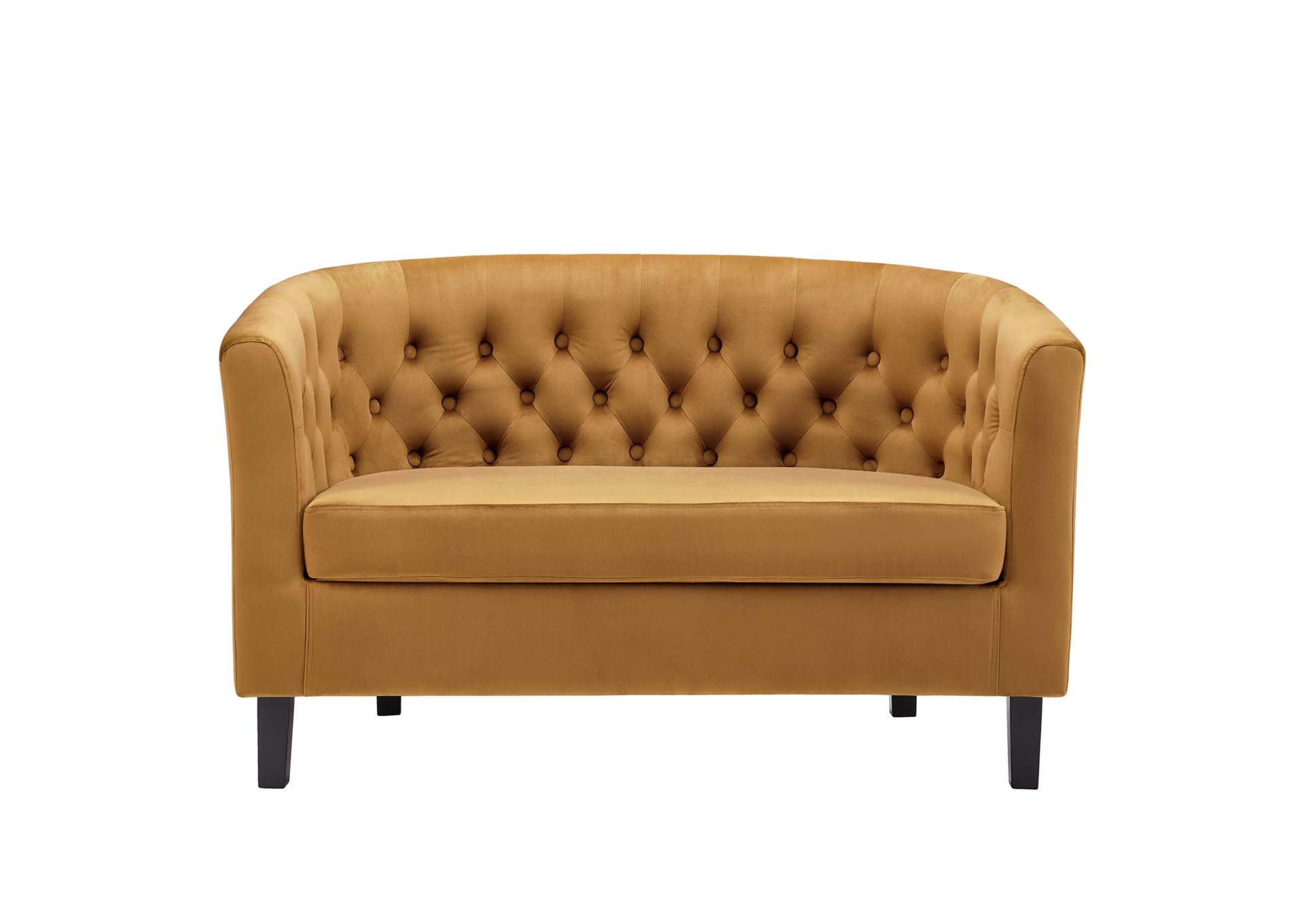 Cognac Prospect Performance Velvet Loveseat,Modway