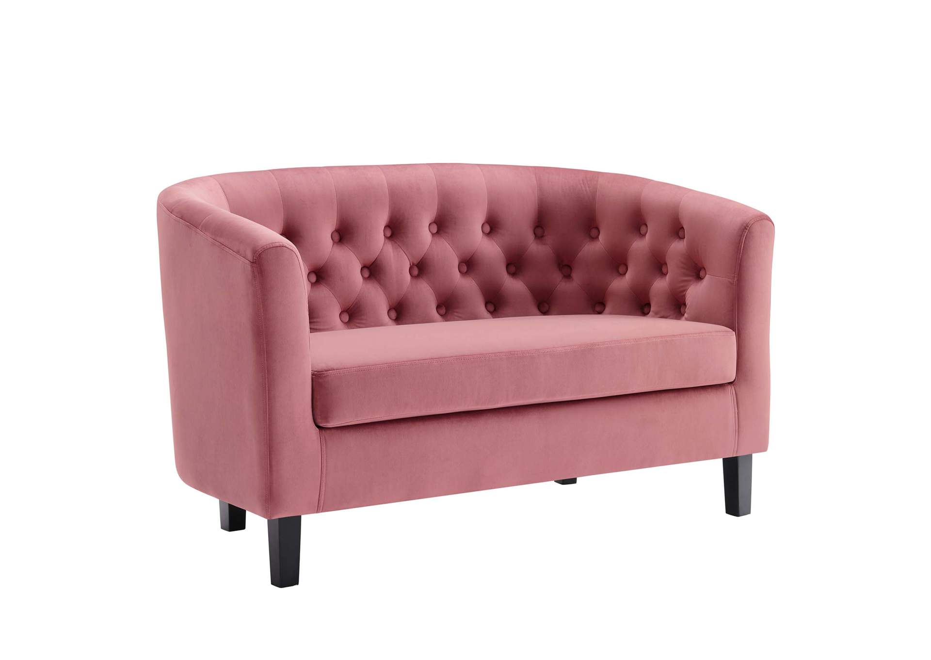 Dusty Rose Prospect Performance Velvet Loveseat,Modway