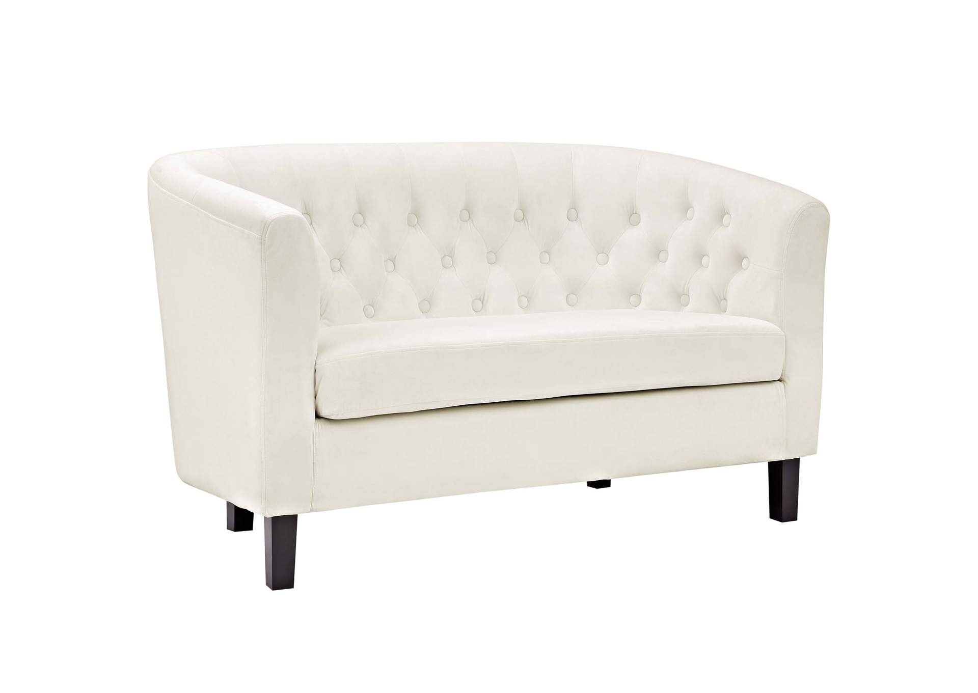 Ivory Prospect Performance Velvet Loveseat,Modway