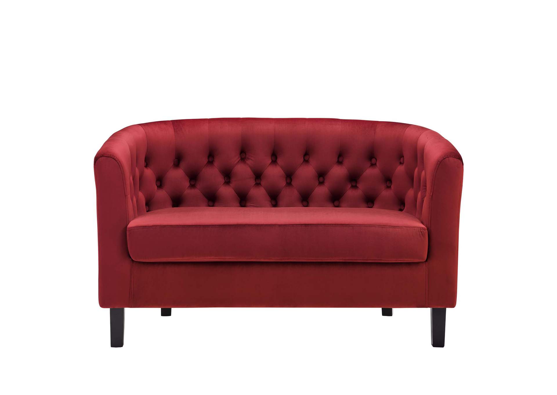 Maroon Prospect Performance Velvet Loveseat,Modway