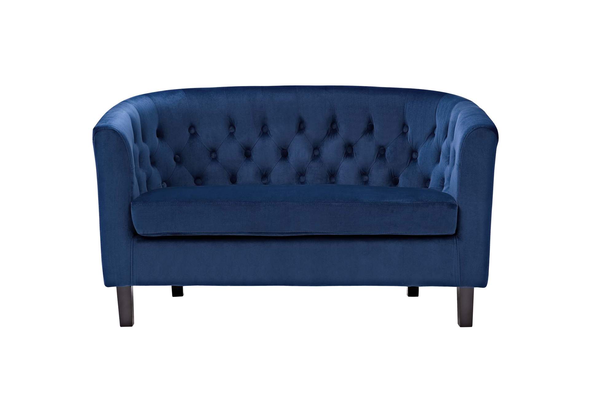 Navy Prospect Performance Velvet Loveseat,Modway