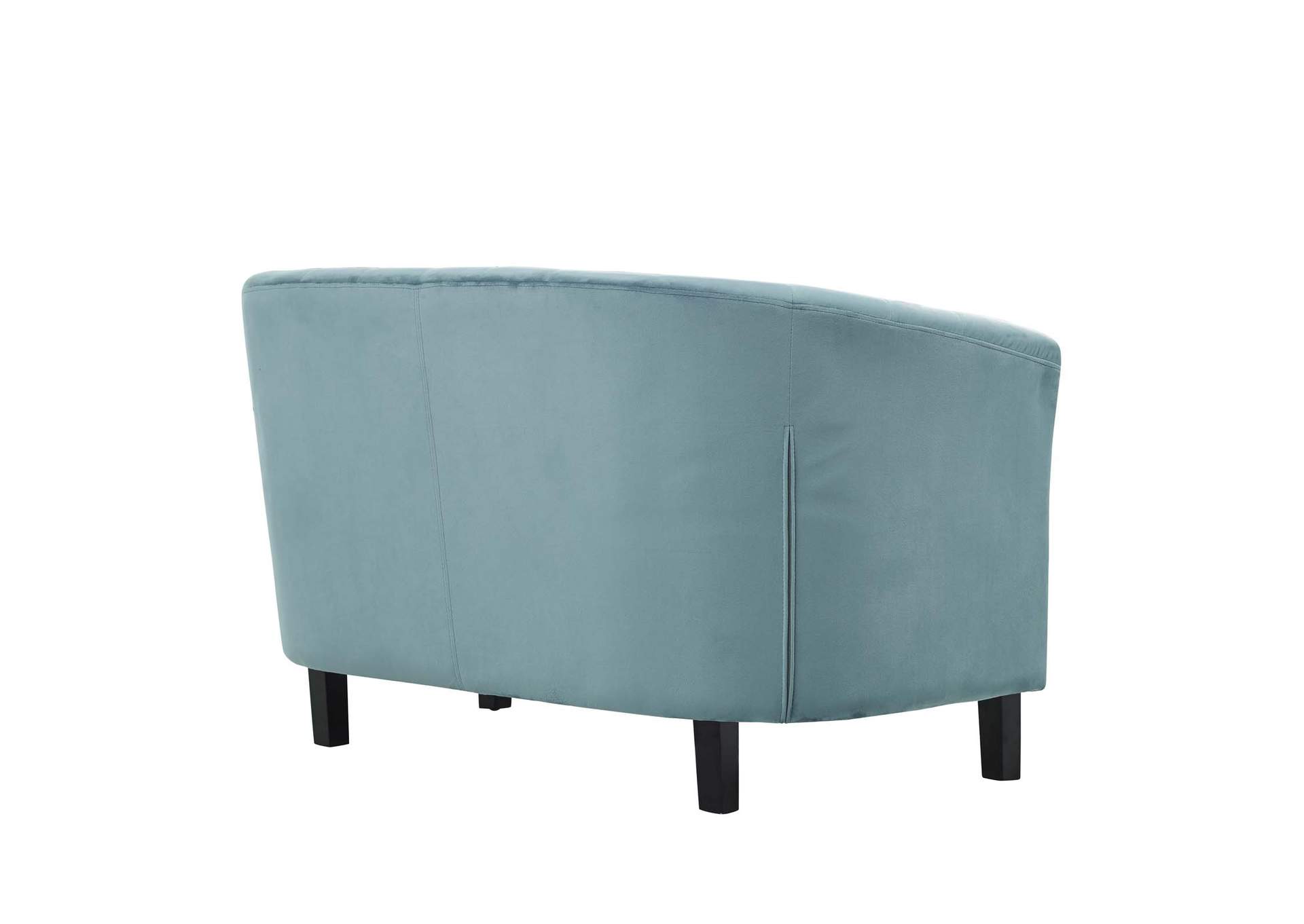 Sea Blue Prospect Performance Velvet Loveseat,Modway