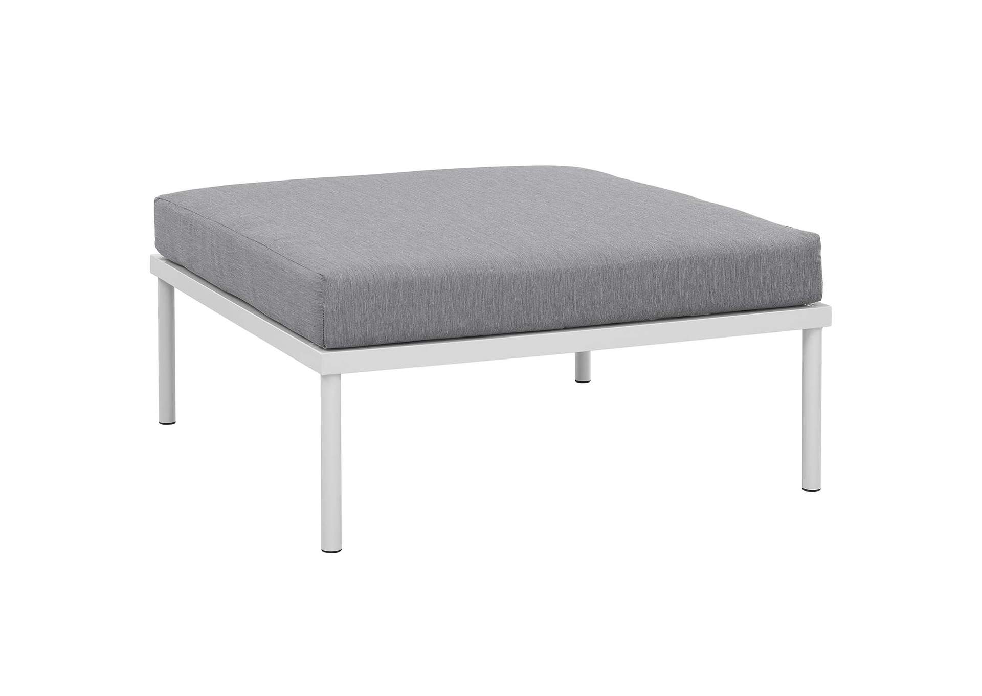 White Gray Harmony 10 Piece Outdoor Patio Aluminum Sectional Sofa Set,Modway