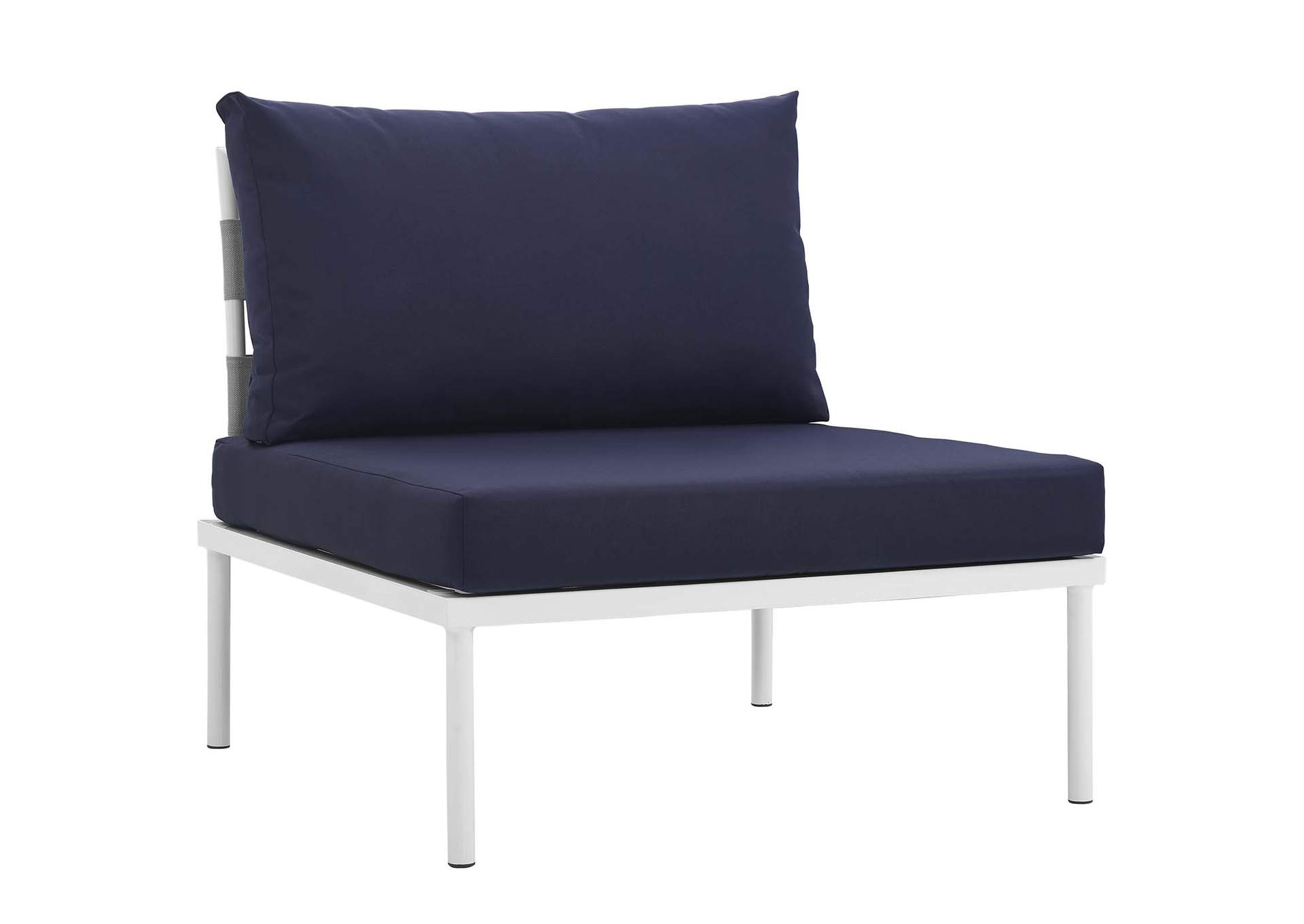 White Navy Harmony 10 Piece Outdoor Patio Aluminum Sectional Sofa Set,Modway