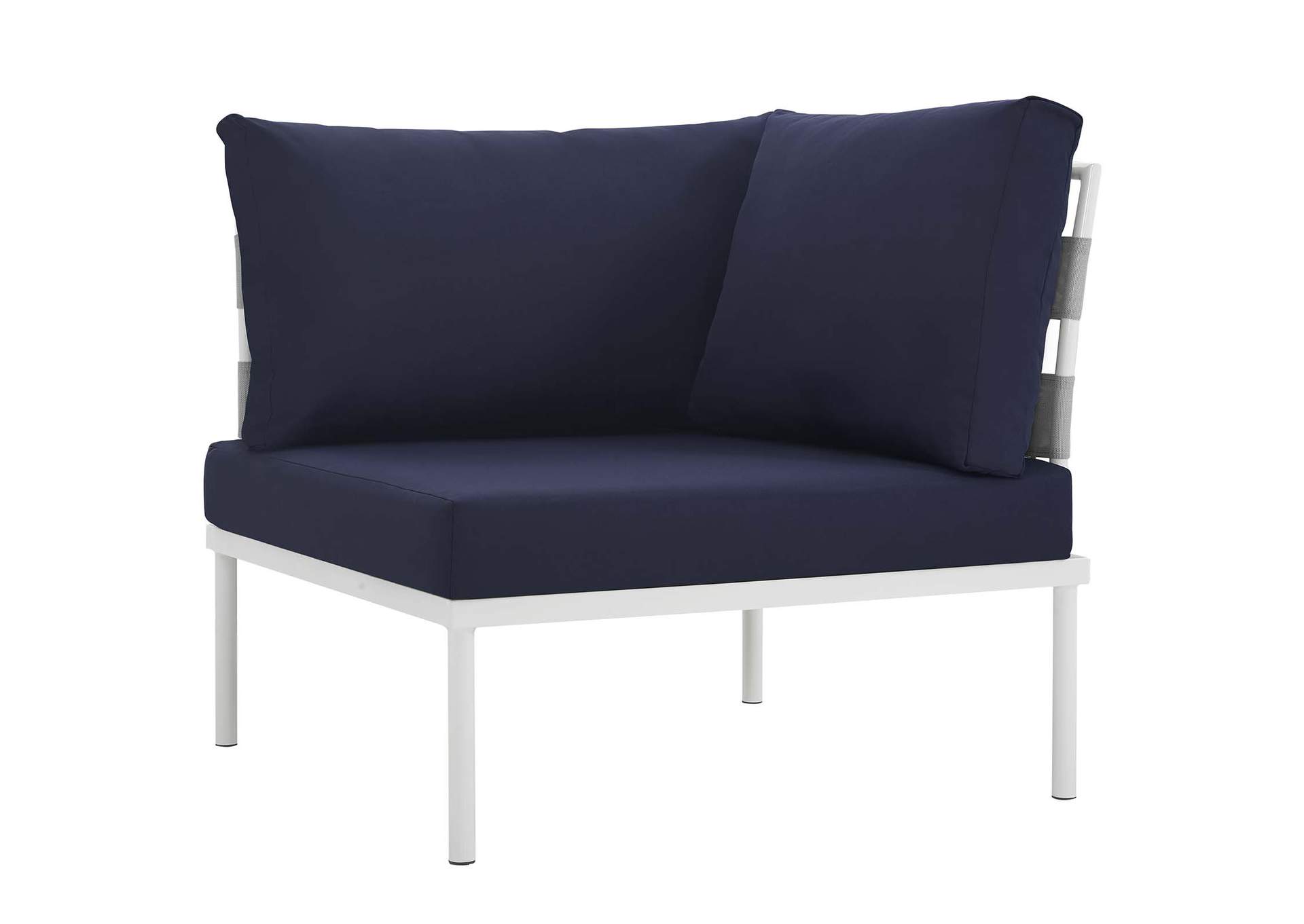 White Navy Harmony 10 Piece Outdoor Patio Aluminum Sectional Sofa Set,Modway