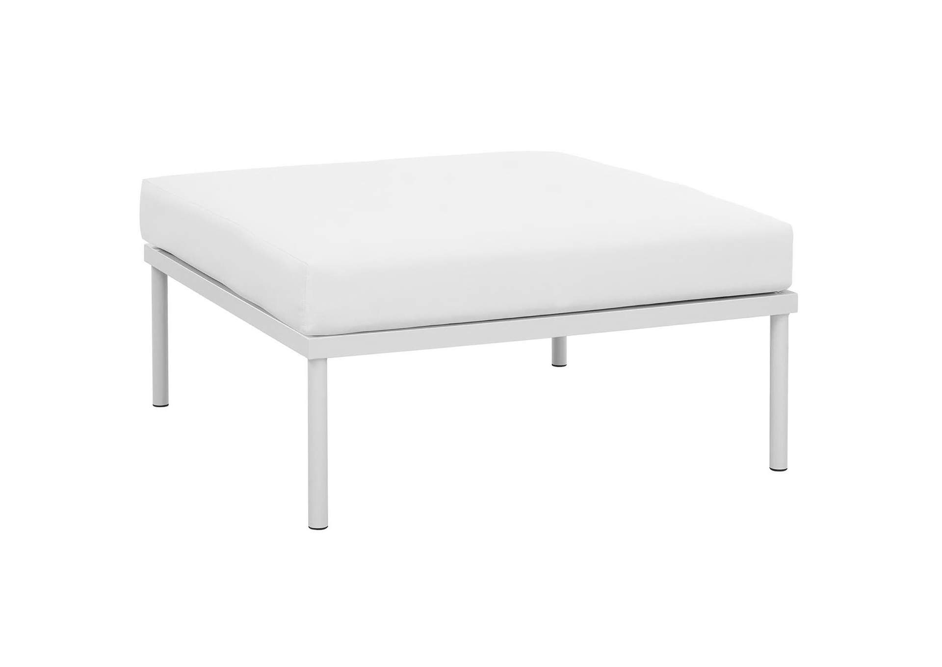 White White Harmony 3 Piece Outdoor Patio Aluminum Sectional Sofa Set,Modway