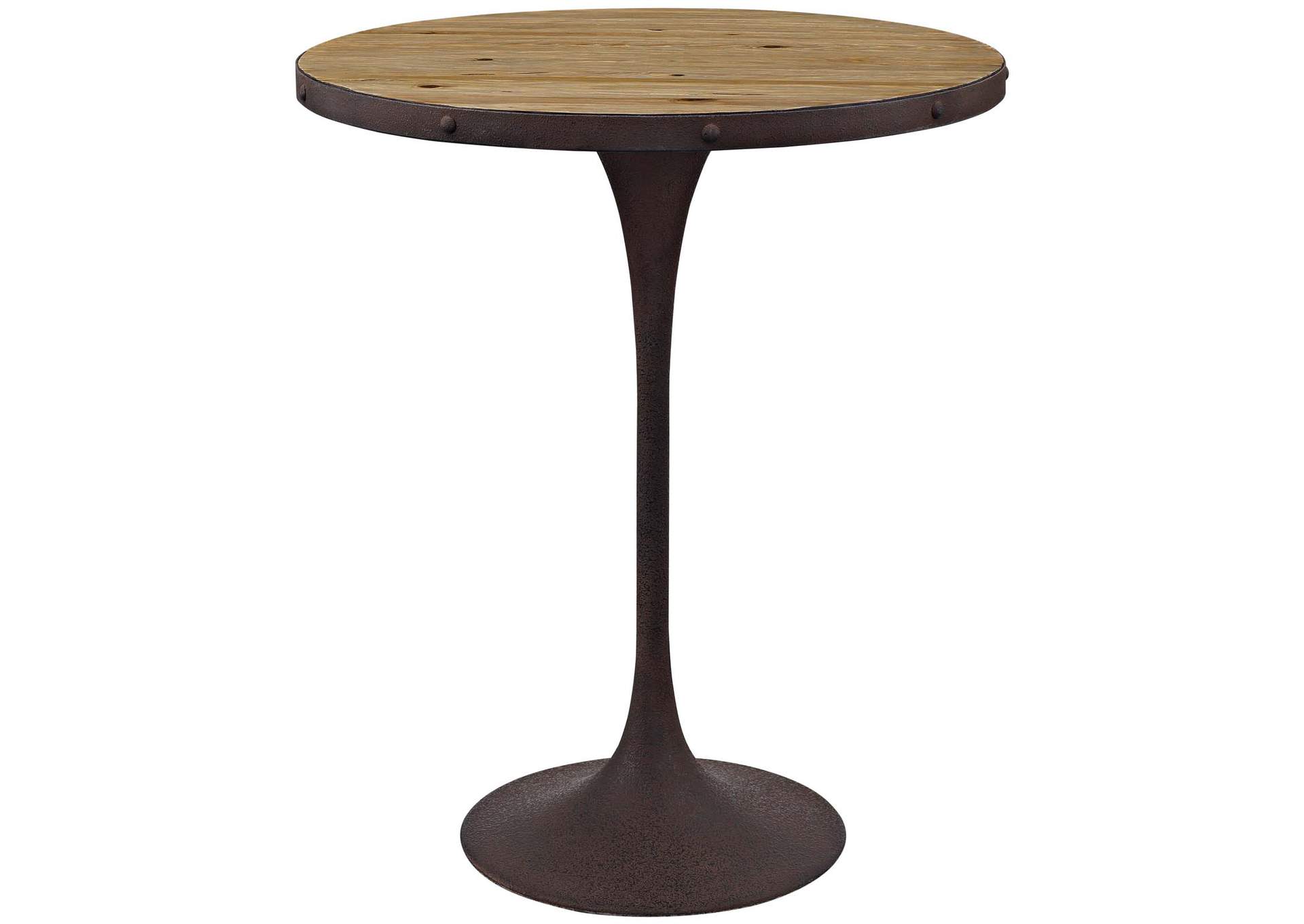 Brown Drive Wood Bar Table,Modway