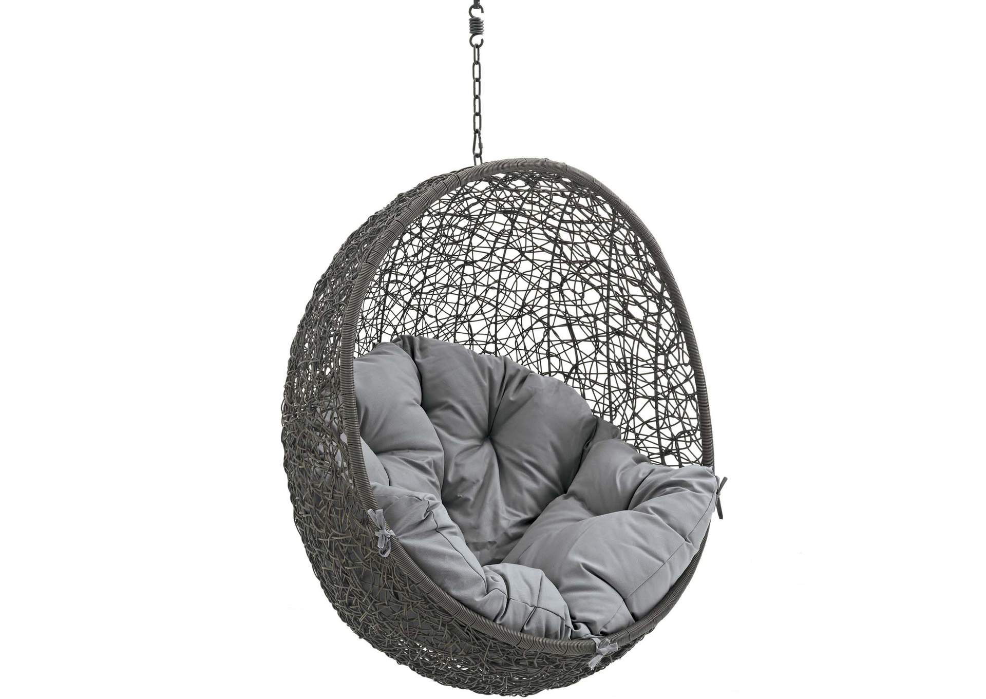 Gray Gray Hide Outdoor Patio Swing Chair Without Stand,Modway