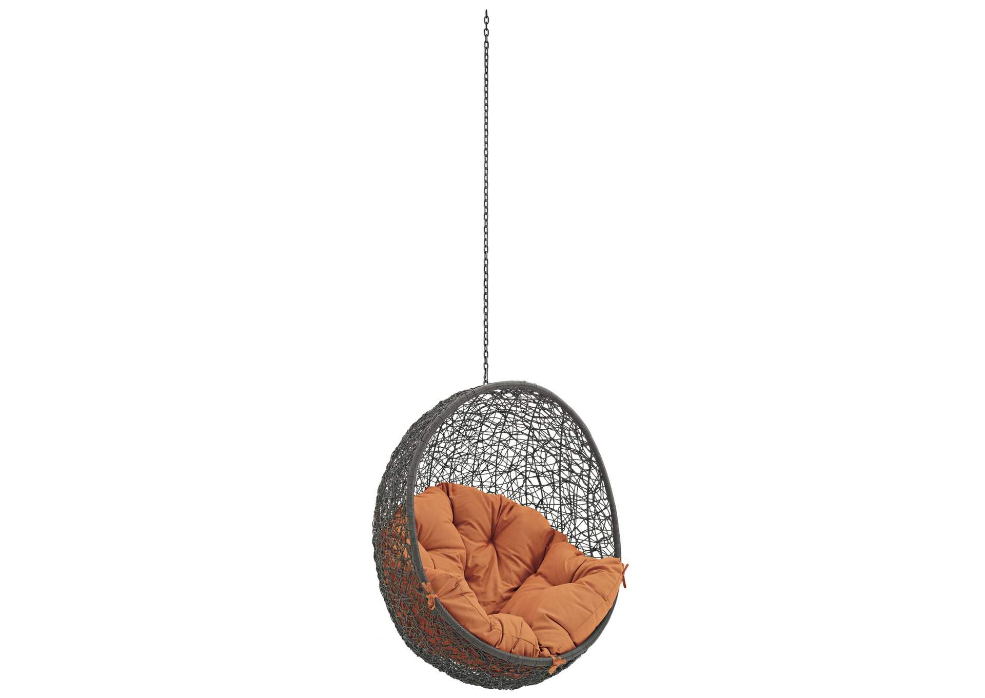 Gray Orange Hide Outdoor Patio Swing Chair Without Stand,Modway