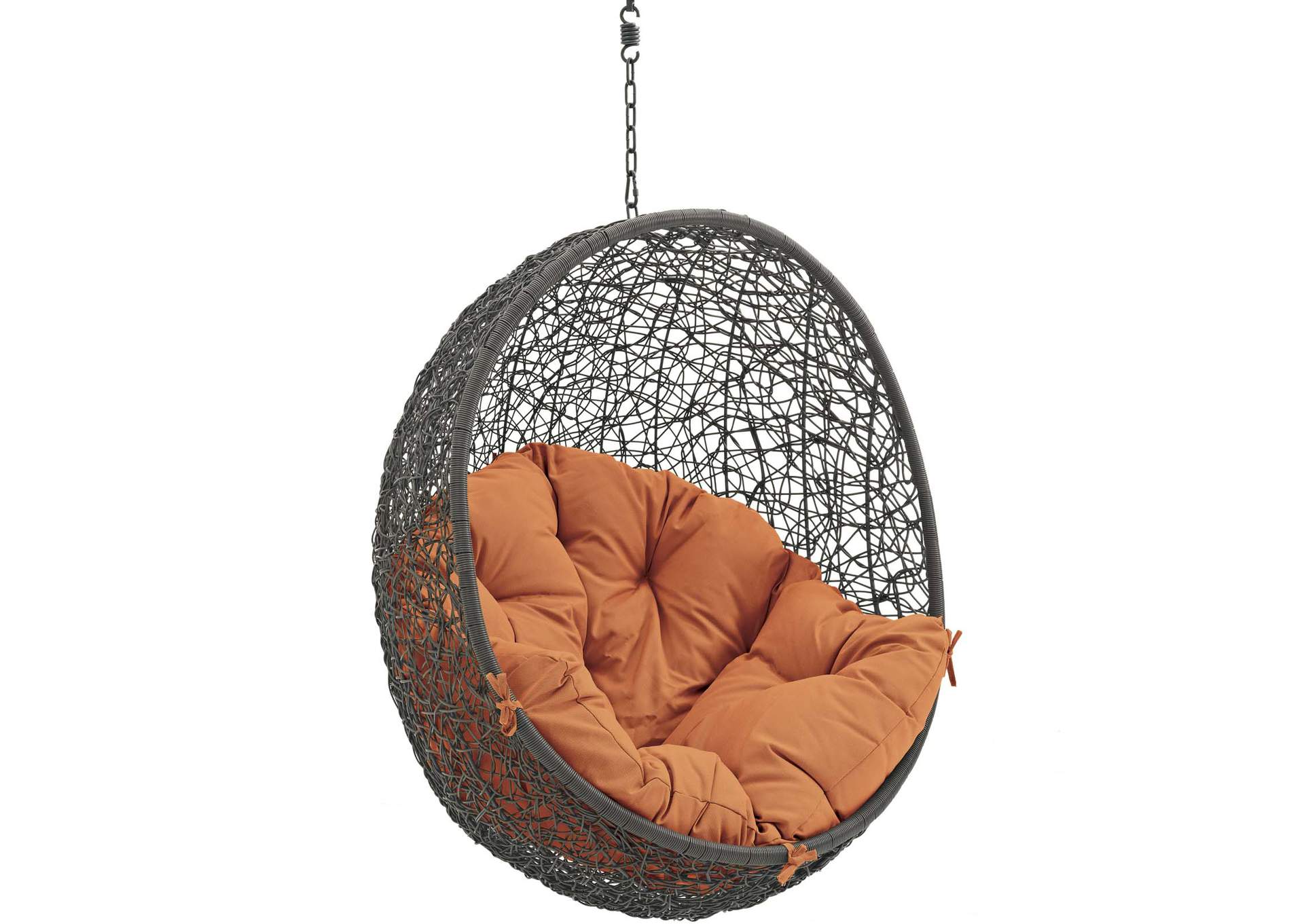 Gray Orange Hide Outdoor Patio Swing Chair Without Stand,Modway