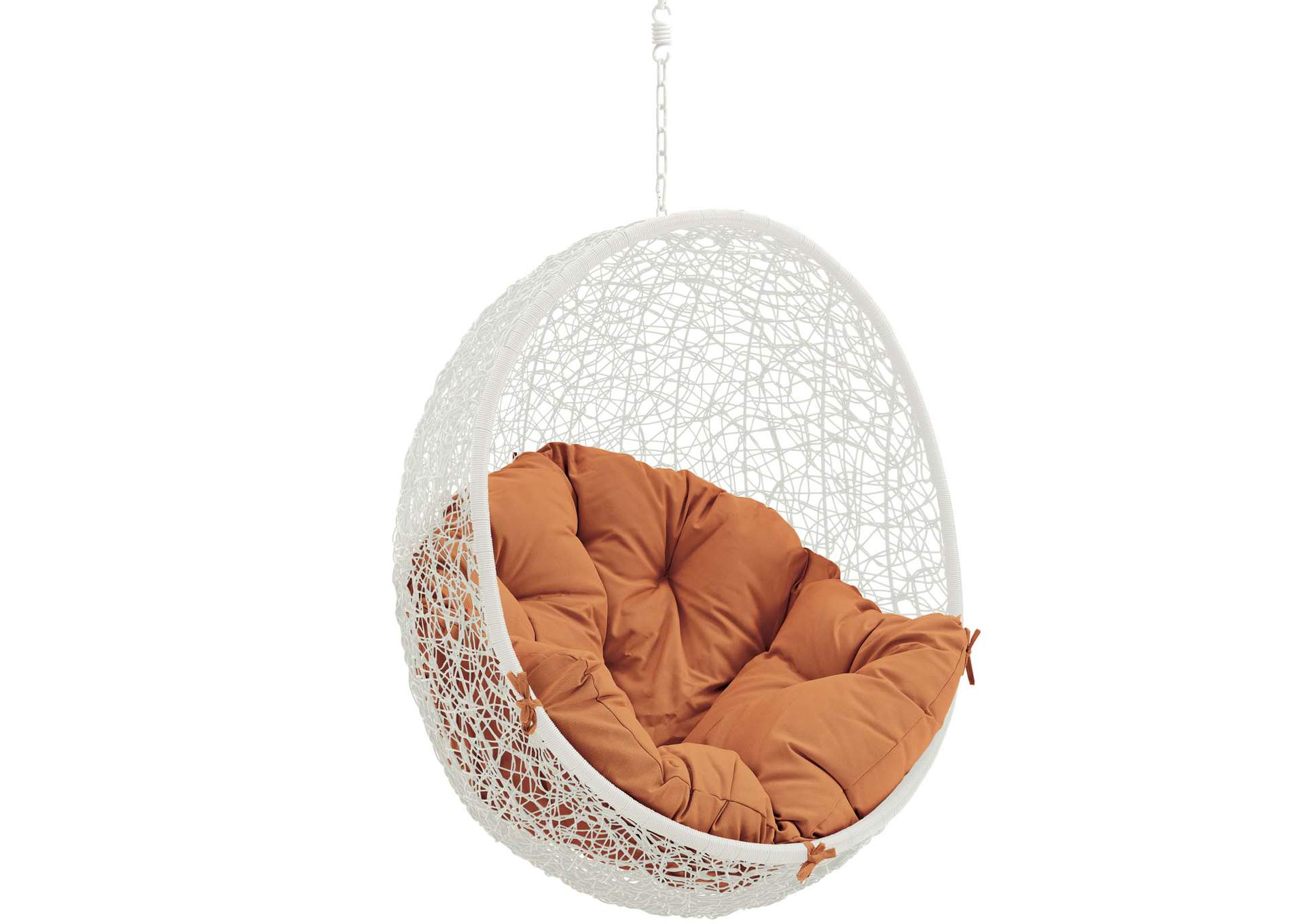 White Orange Hide Outdoor Patio Swing Chair Without Stand,Modway