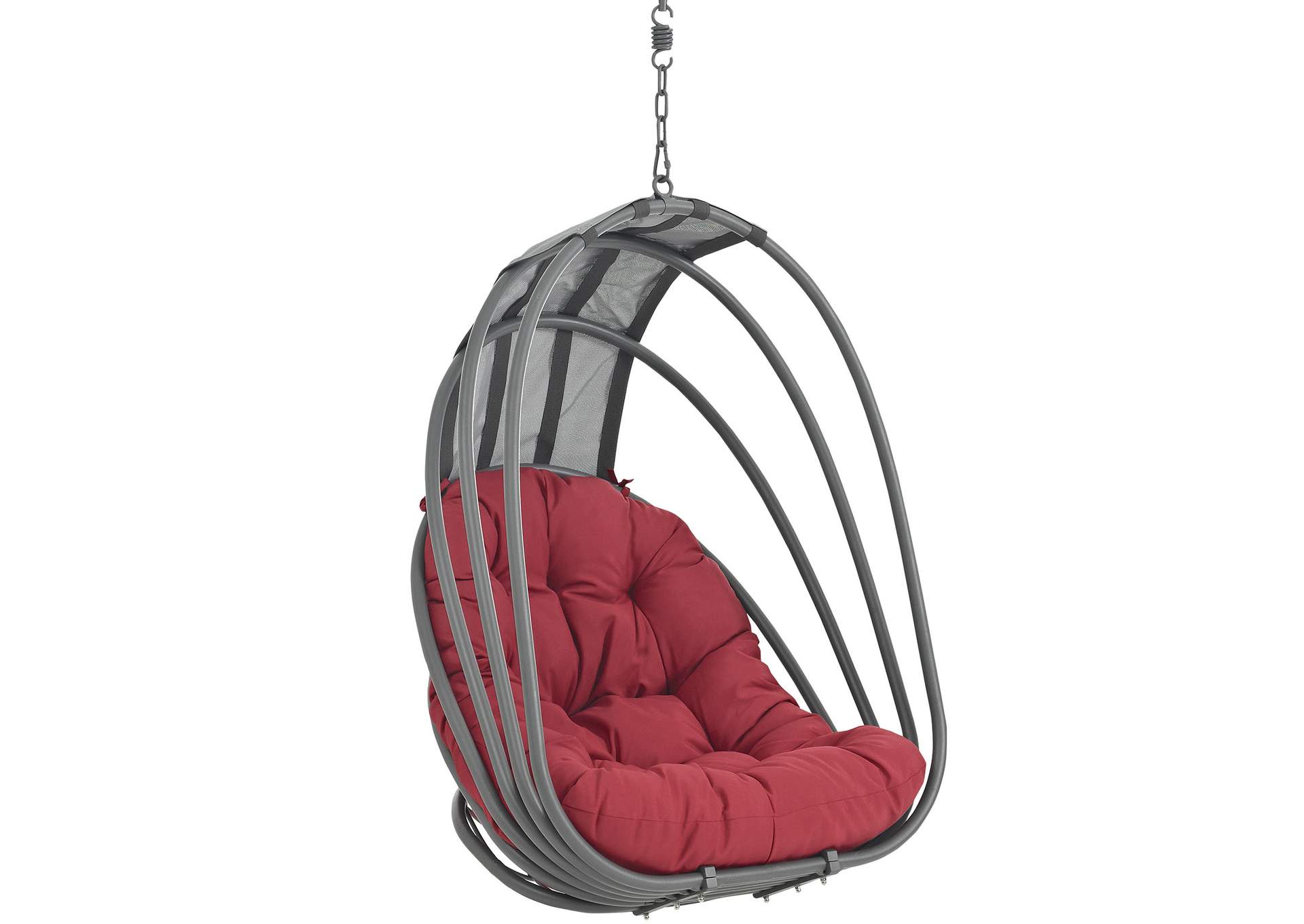 Red Whisk Outdoor Patio Swing Chair Without Stand,Modway