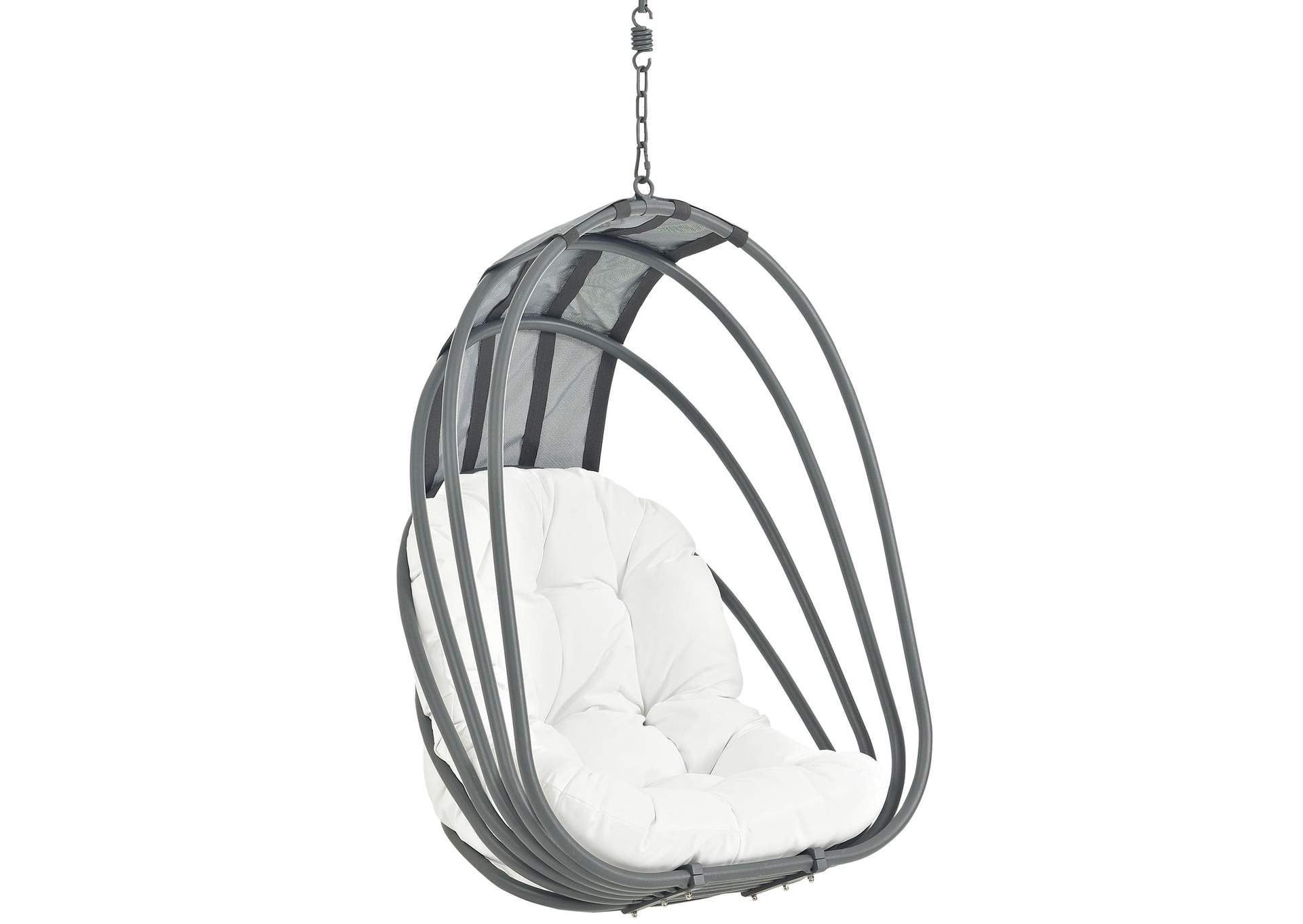 White Whisk Outdoor Patio Swing Chair Without Stand,Modway