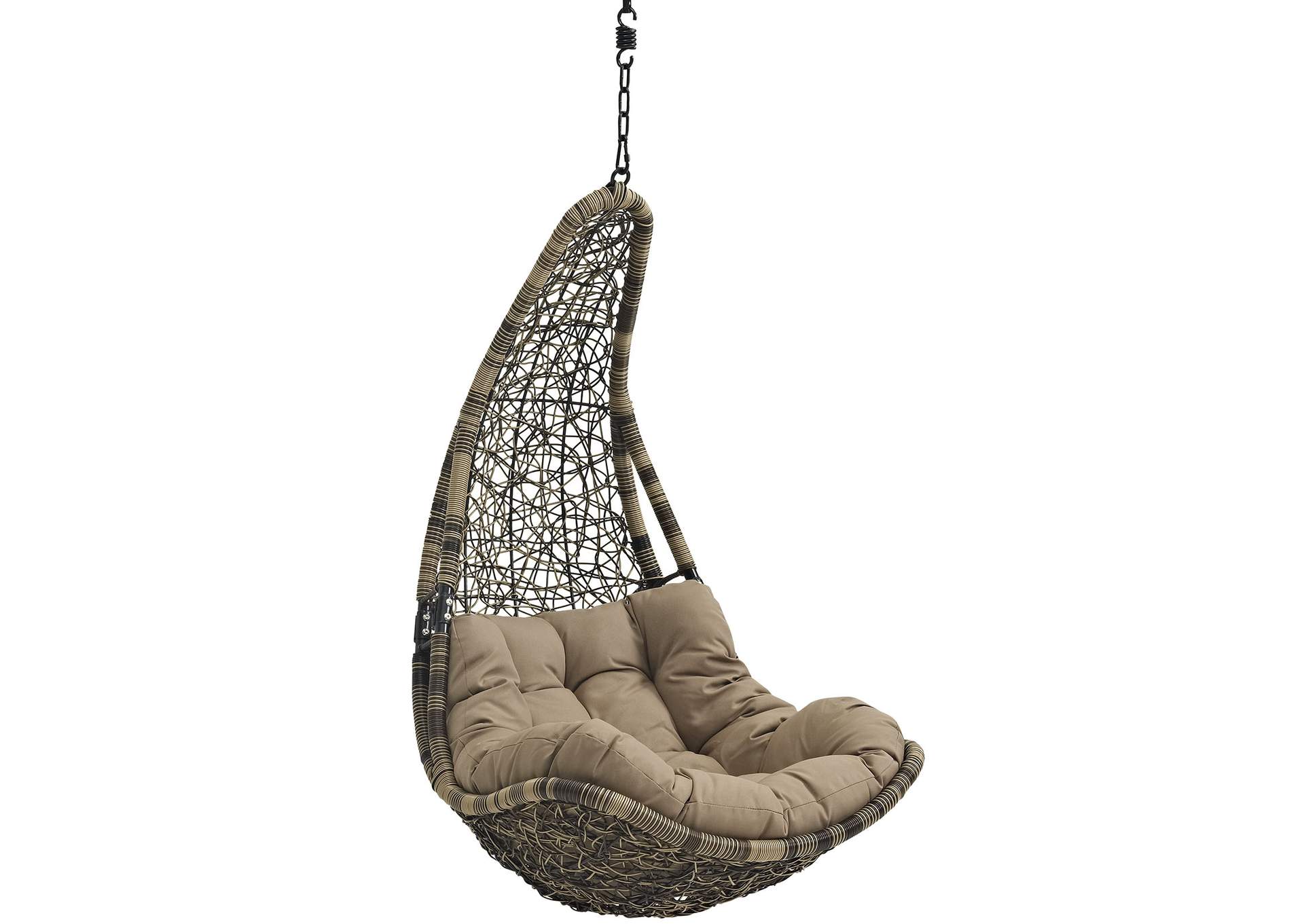 Black Mocha Abate Outdoor Patio Swing Chair Without Stand,Modway