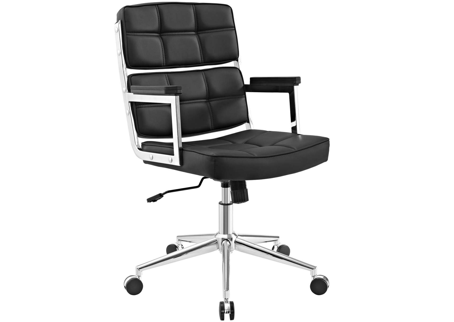 Black Portray Highback Upholstered Vinyl Office Chair,Modway