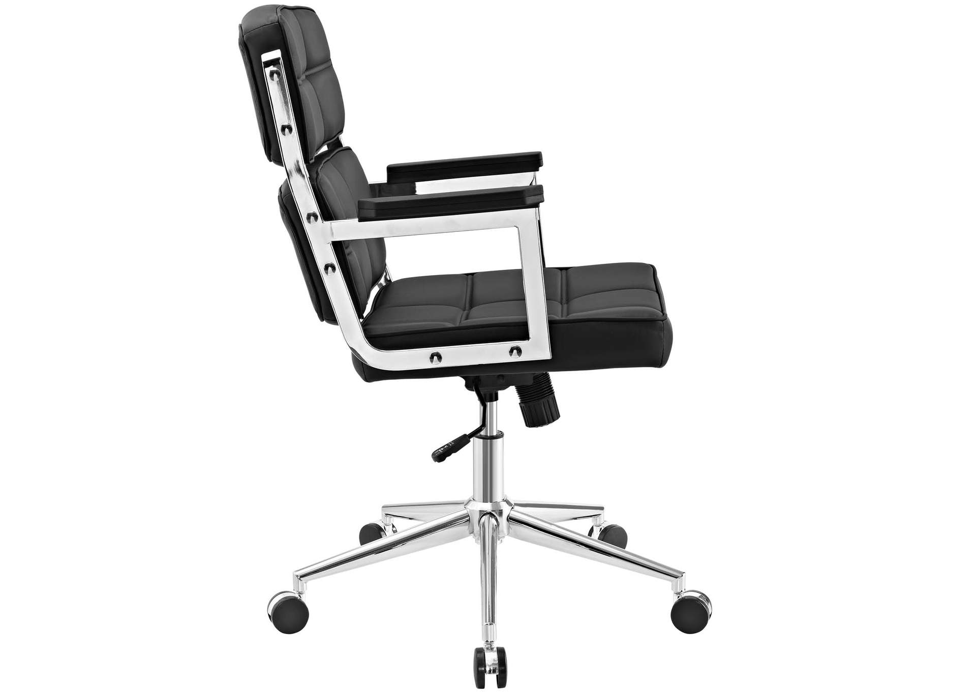 Black Portray Highback Upholstered Vinyl Office Chair,Modway