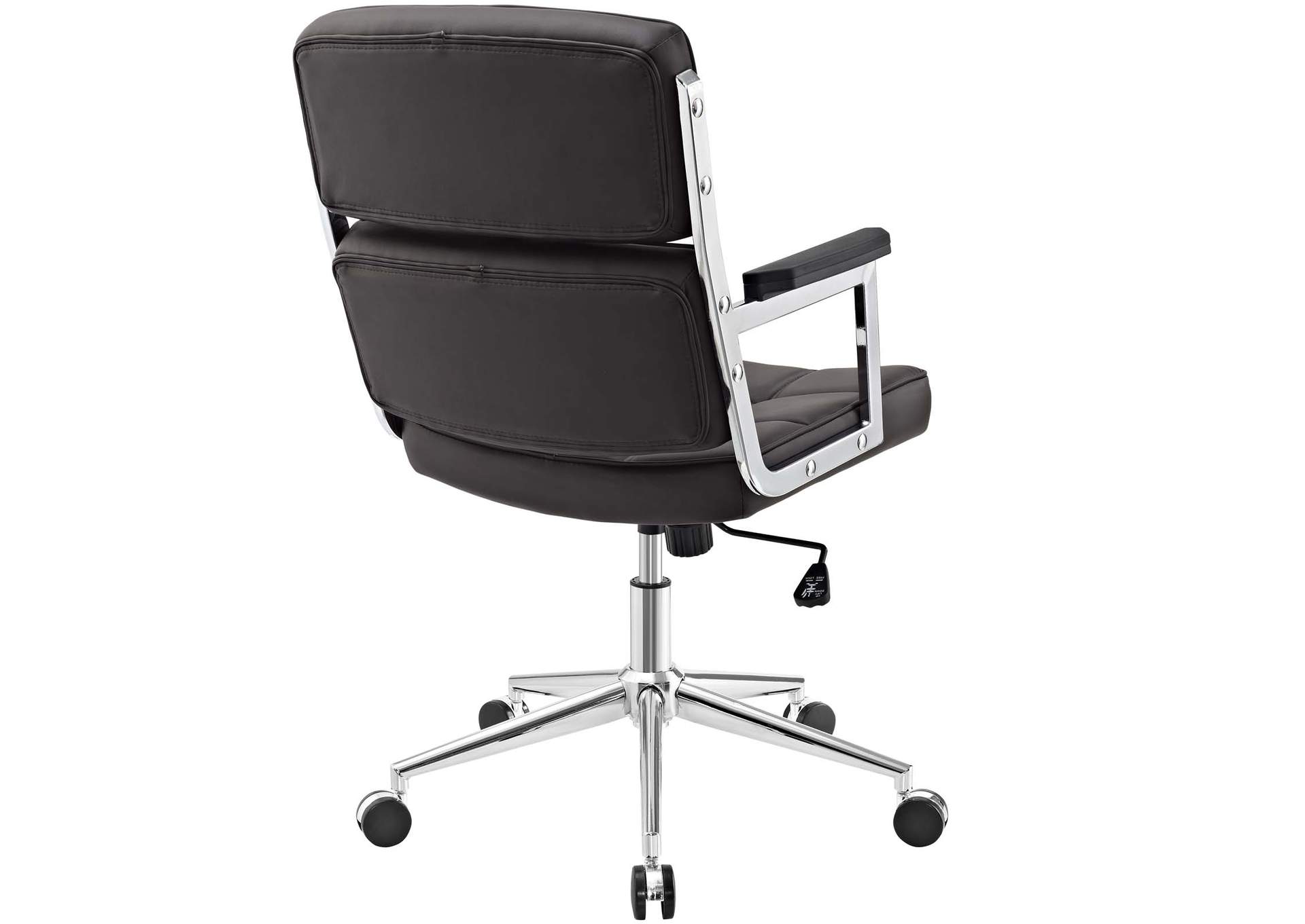 Portray Brown Highback Upholstered Vinyl Office Chair,Modway