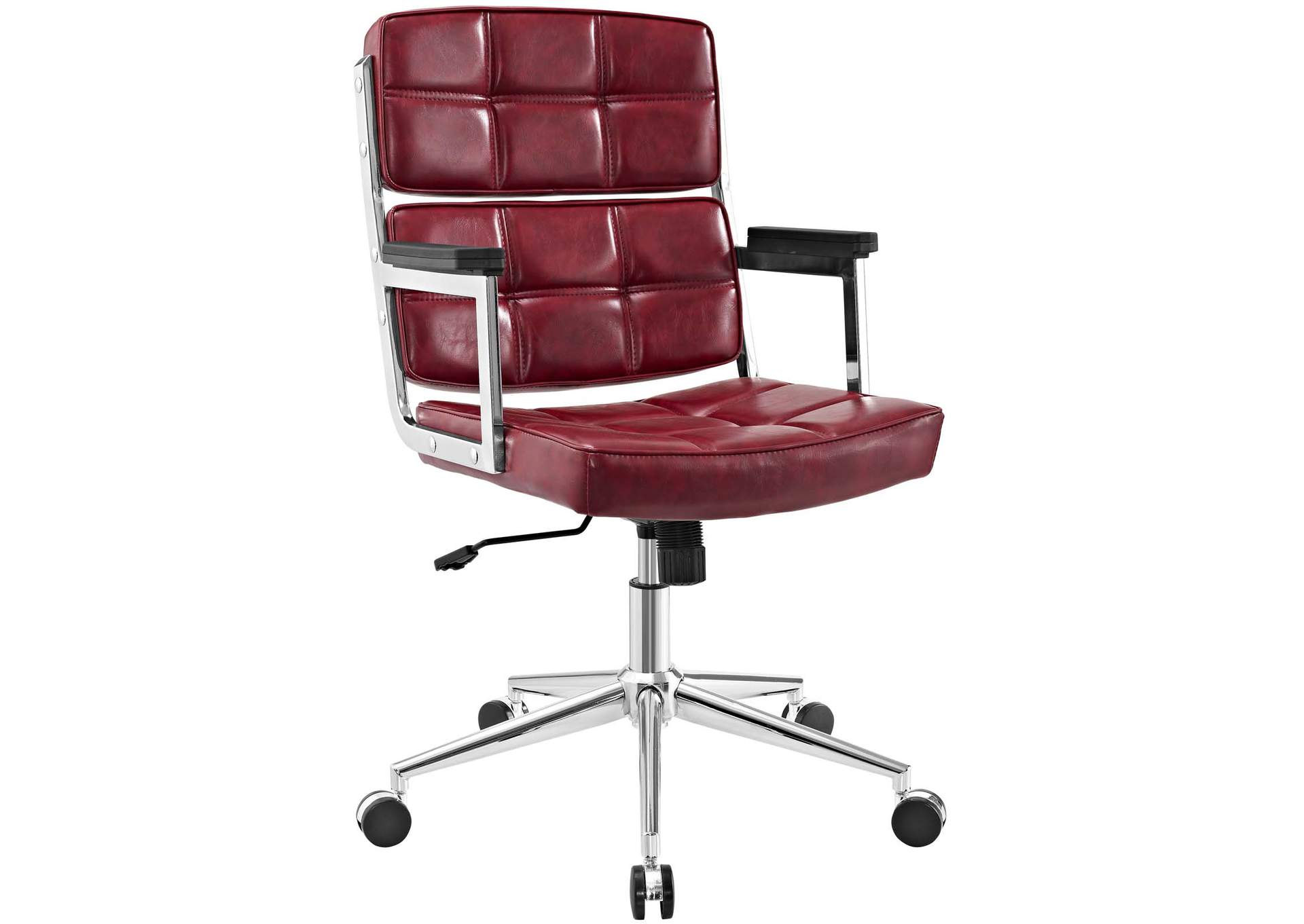 Red Portray Highback Upholstered Vinyl Office Chair,Modway