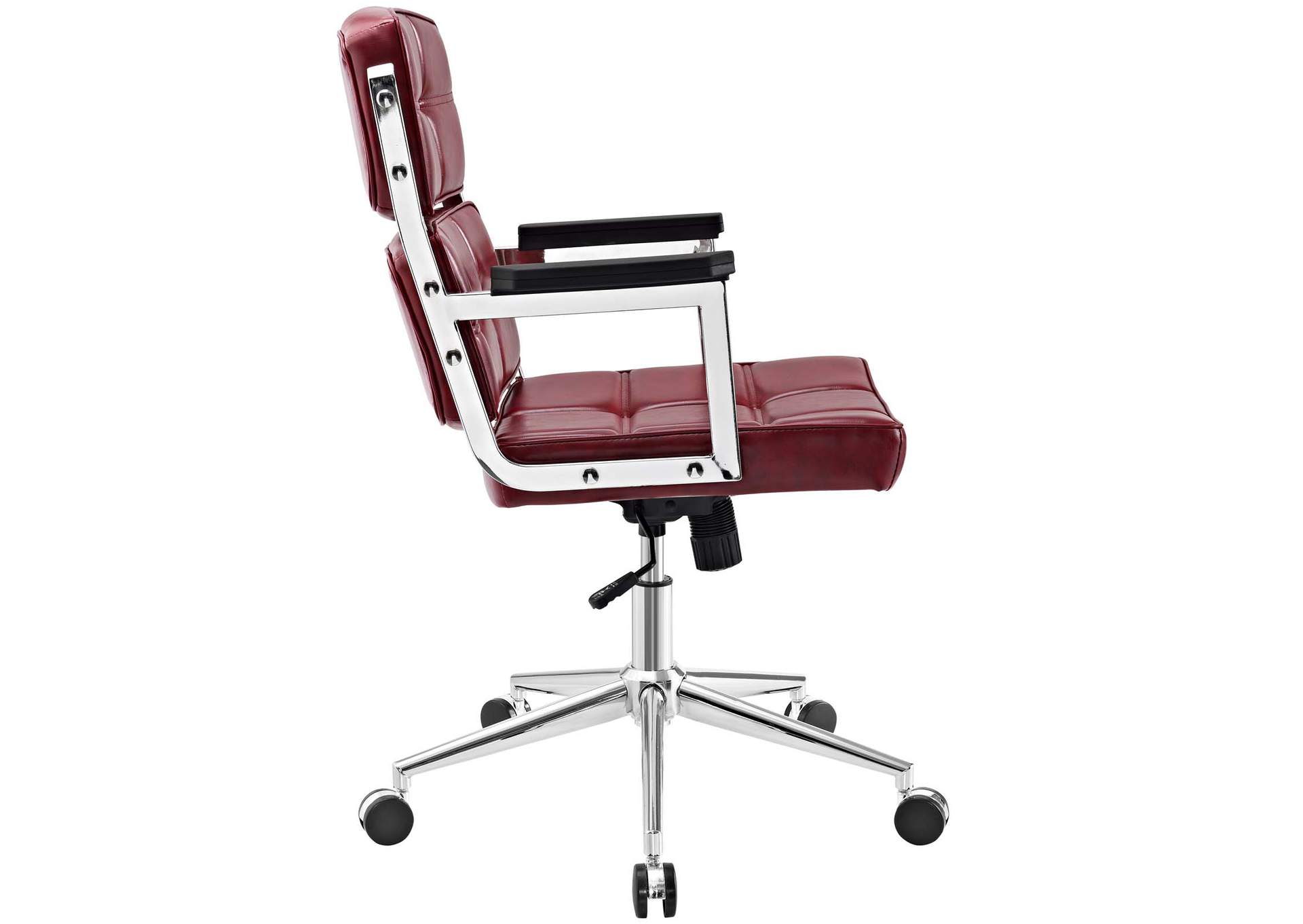 Red Portray Highback Upholstered Vinyl Office Chair,Modway