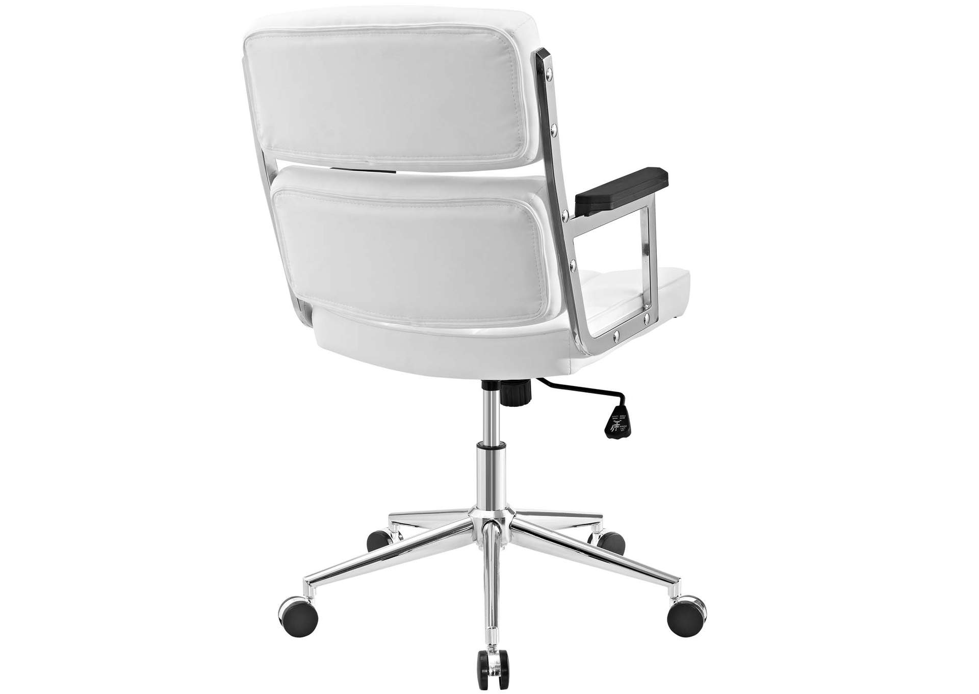 White Portray Highback Upholstered Vinyl Office Chair,Modway