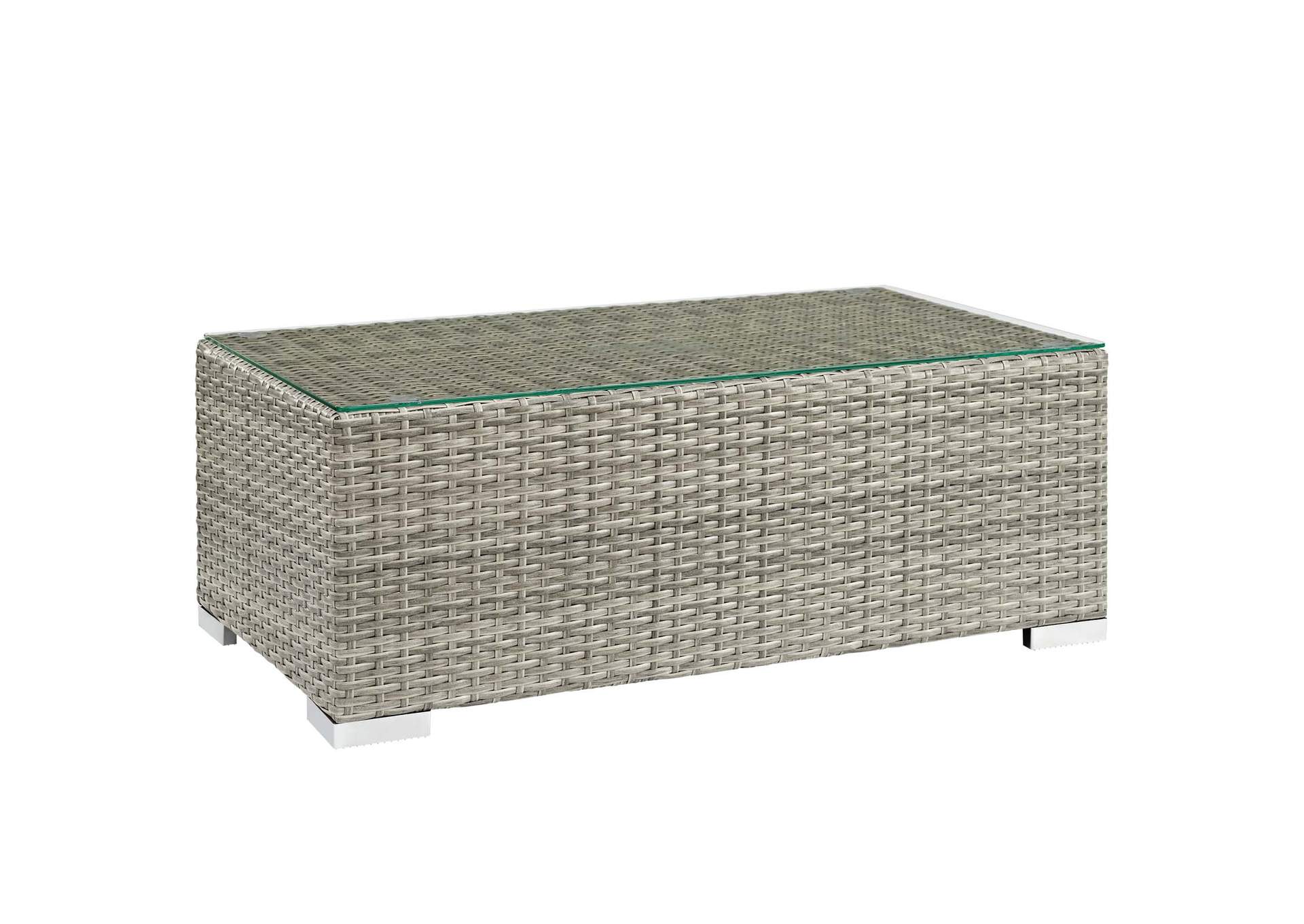 Light Gray Repose Outdoor Patio Coffee Table,Modway