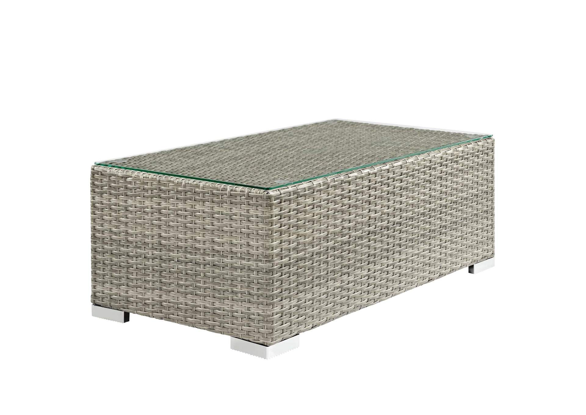 Light Gray Repose Outdoor Patio Coffee Table,Modway