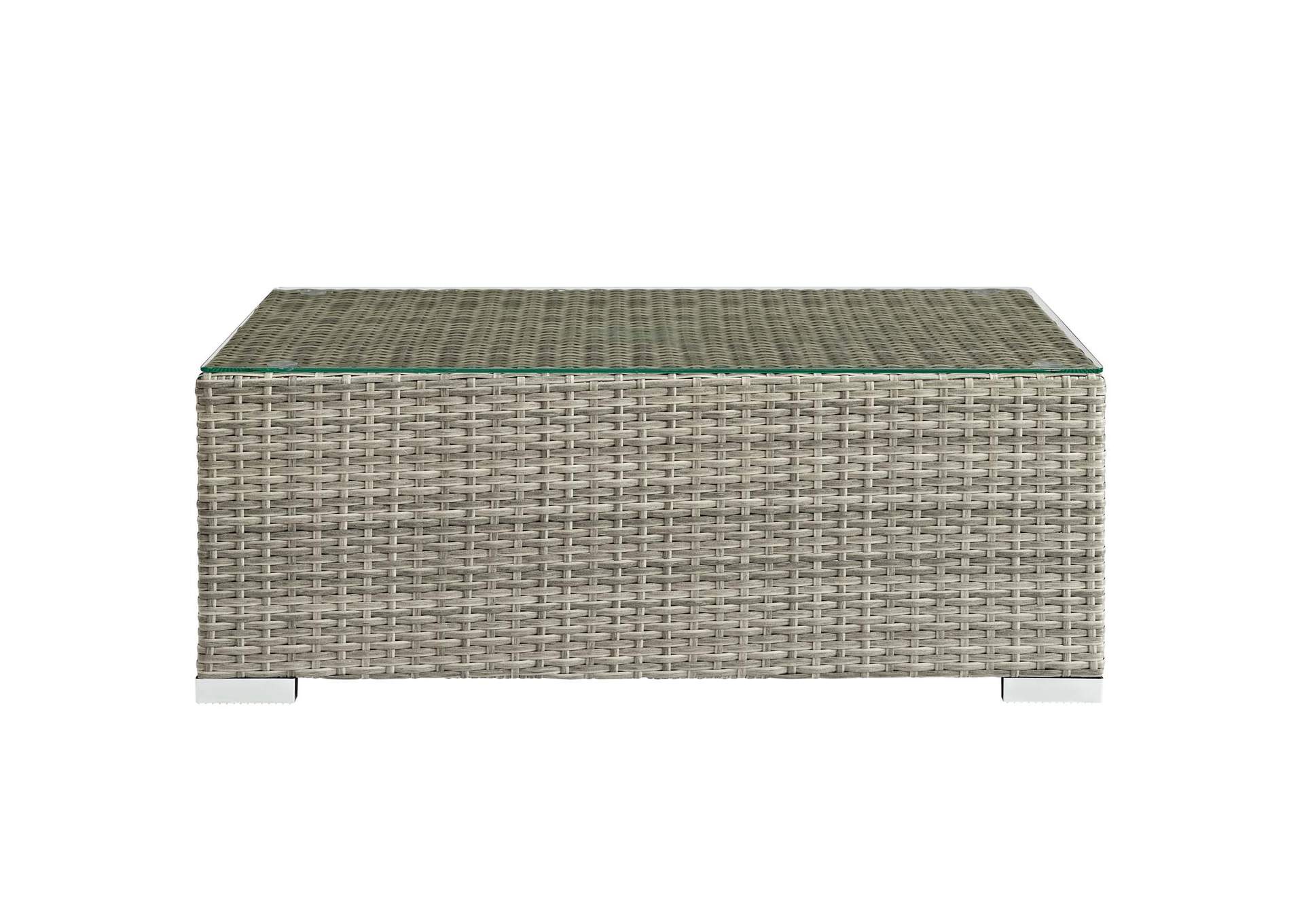 Light Gray Repose Outdoor Patio Coffee Table,Modway