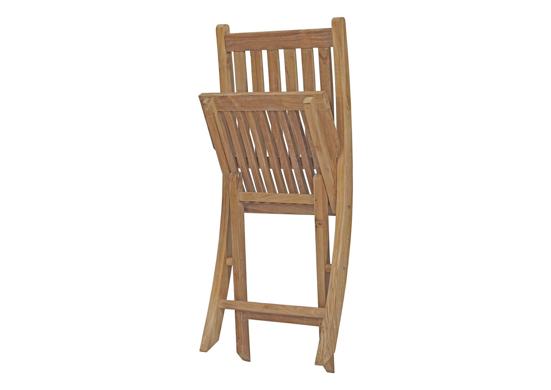 Natural Marina Outdoor Patio Teak Folding Chair,Modway